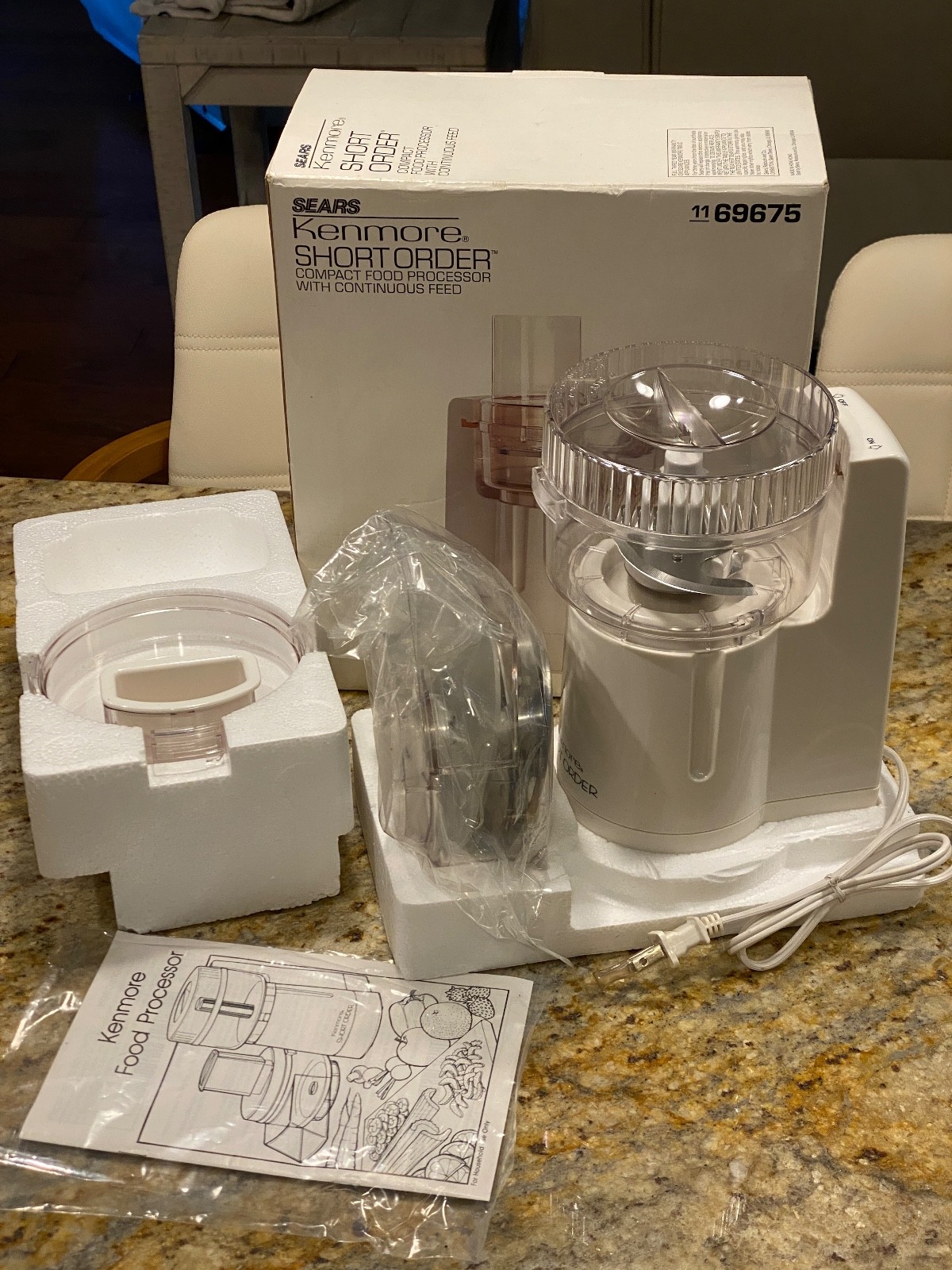 Sears Kenmore 69675 Short Order Compact Food Processor Continuous Feed NEW?