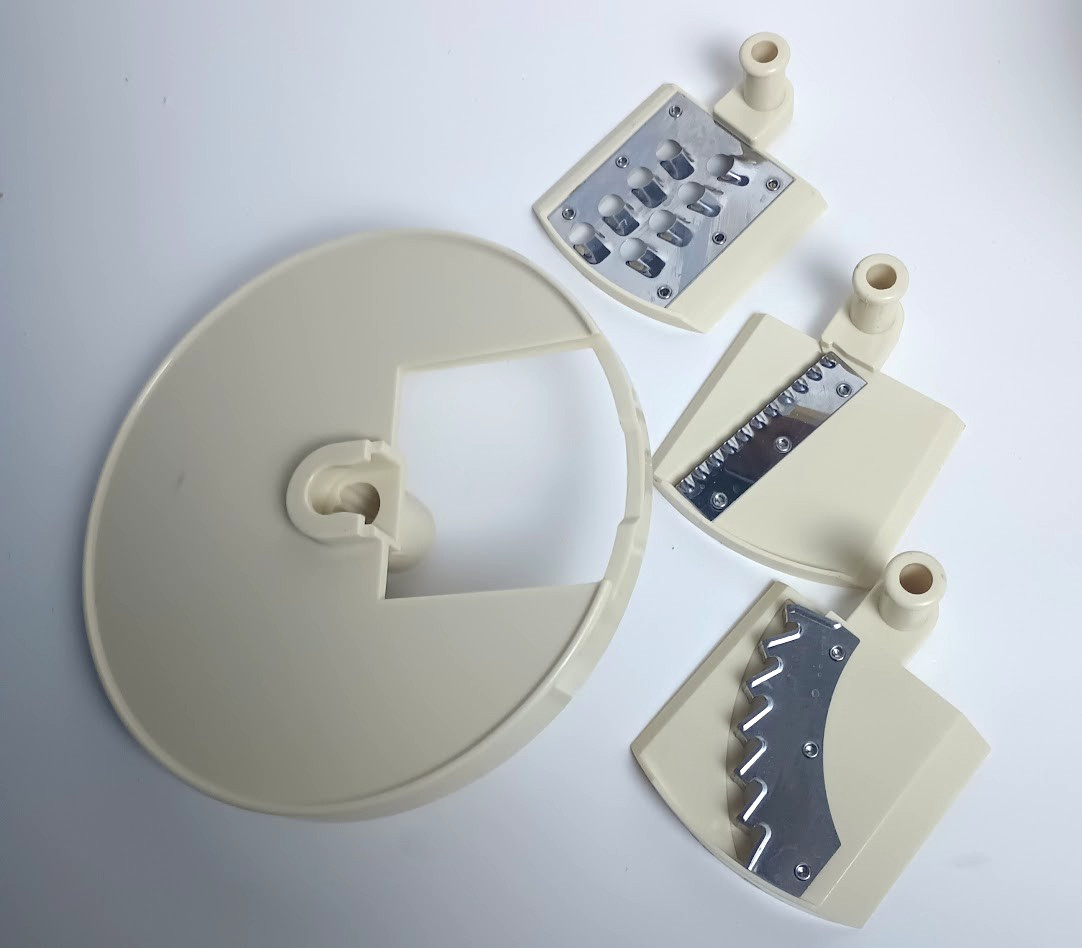 GE Food Processor Disc Carrier Hub + Versa Disc Blades D5FP1 Replacement Blades