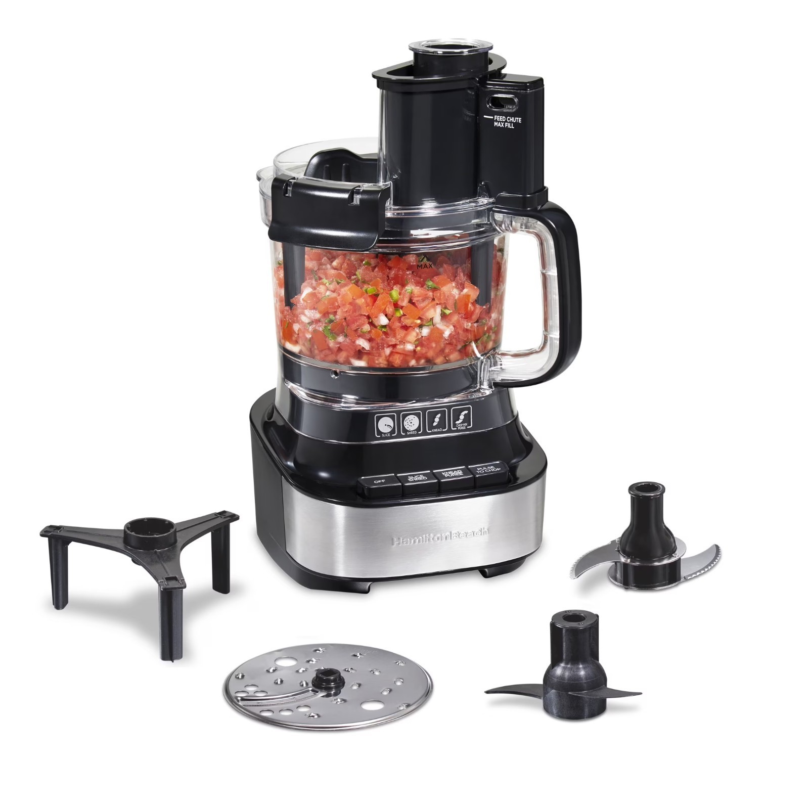 Hamilton Beach 10 Cup Food Processor and Chopper with Stack & Snap Design, Extra