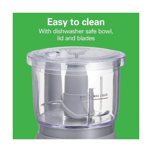 Hamilton Beach 3-Cup Stack & Press Food Chopper – Gray – 72740