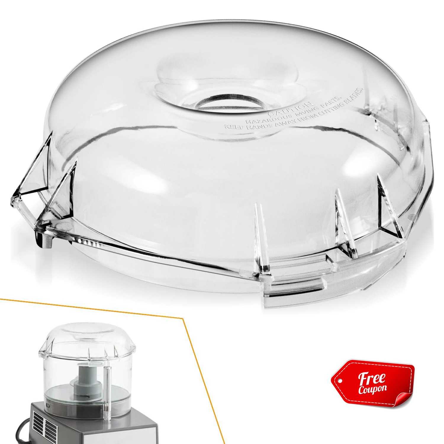 106458S Cutter Bowl Lid Fits Robot Coupe R2, R2B, R2 DICE, R2 Ultra, R100BCLR