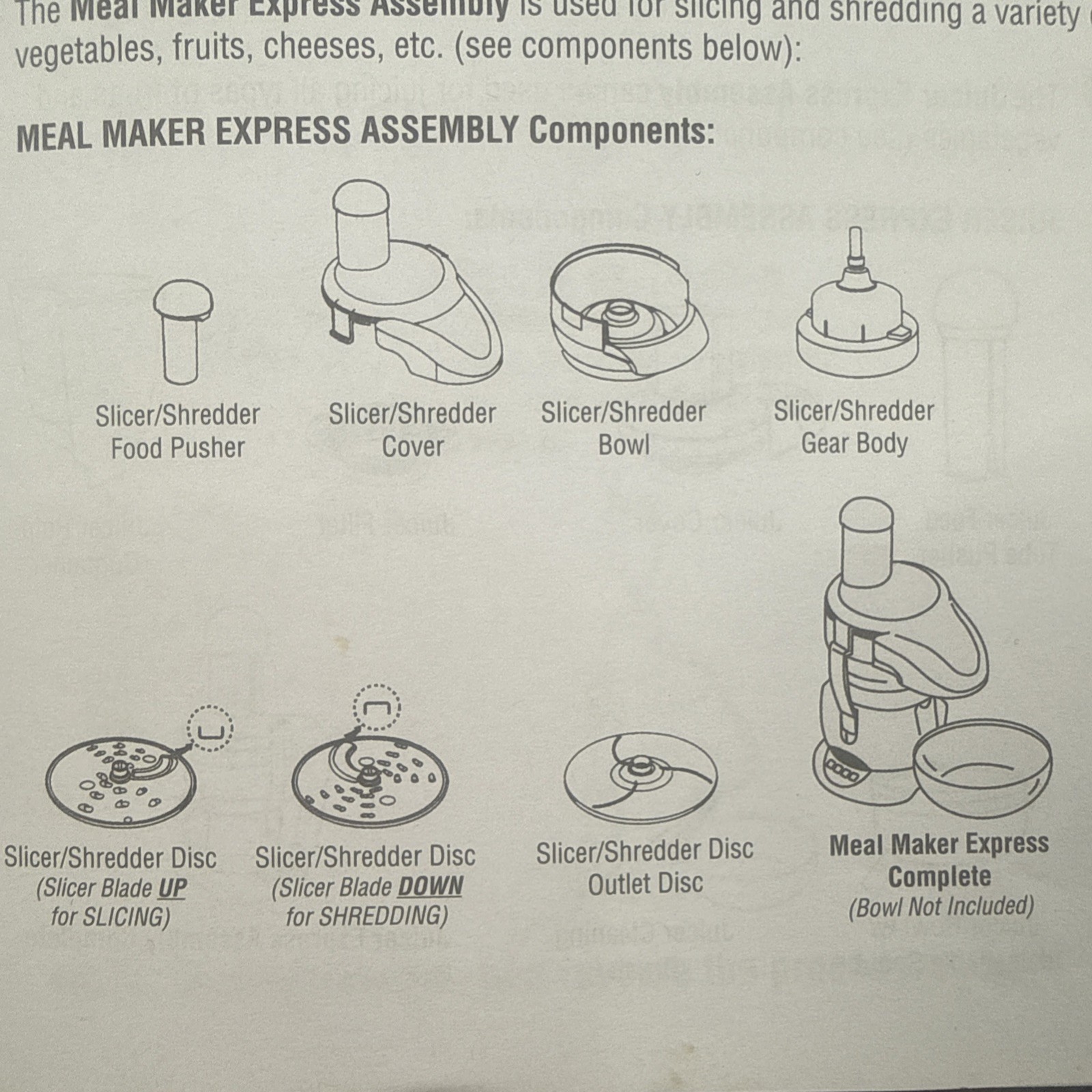 Bullet Express Trio BE-110 Multi-Function Meal Maker Food Processor Mixer Lot