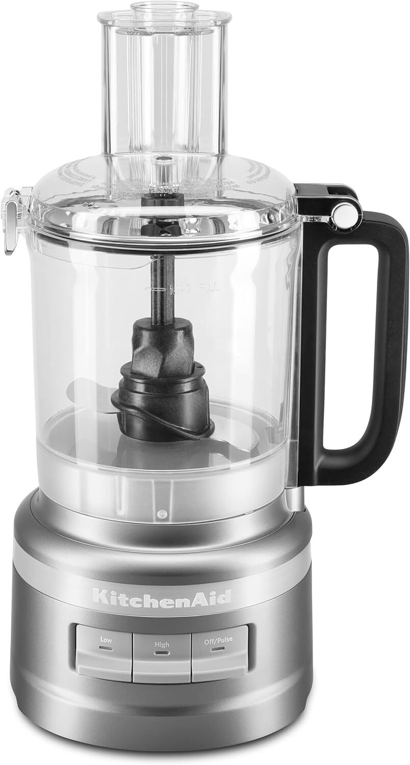 New KitchenAid KFP0918CU Easy Store Clean Food Processor, 9 Cup, Contour Silver