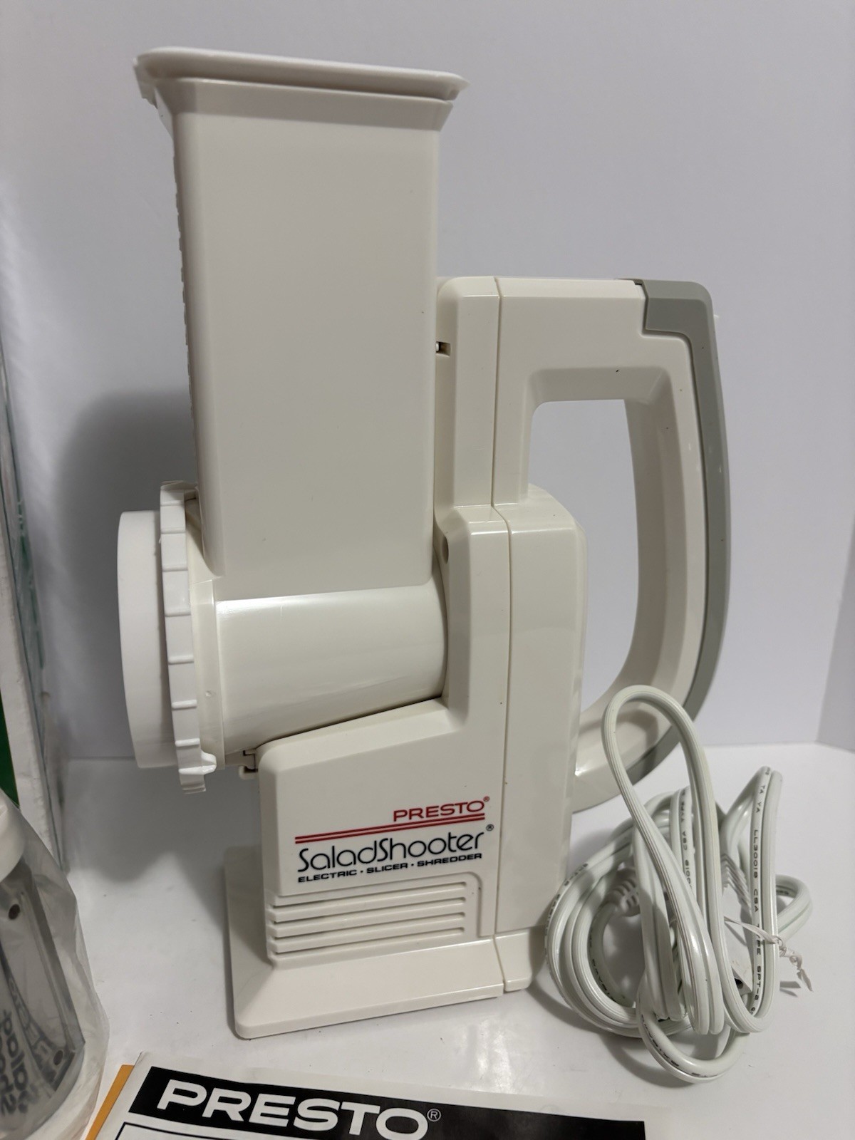 Presto Salad Shooter 02910 Electric Slicer Shredder w/box. Tested & Works