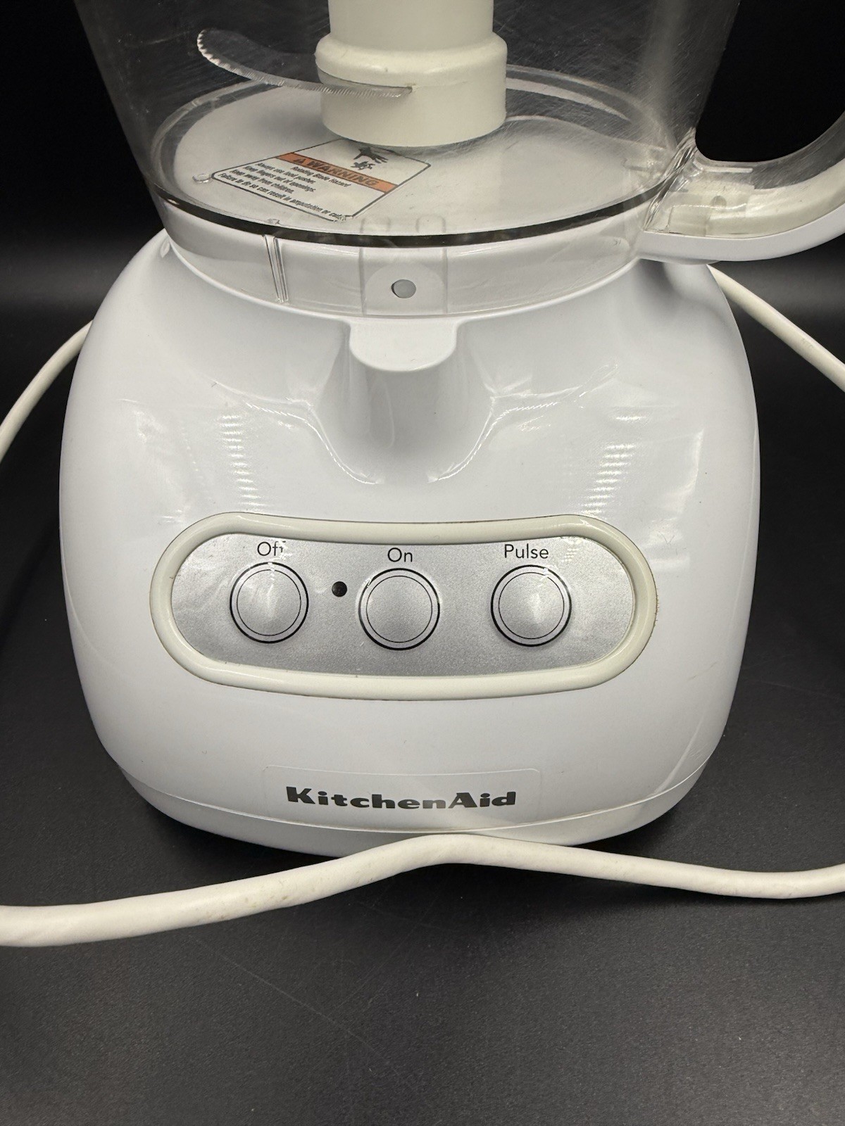 White Kitchenaid Classic 9 Cup Food Processor Model: KFP710WH1 Tested EUC