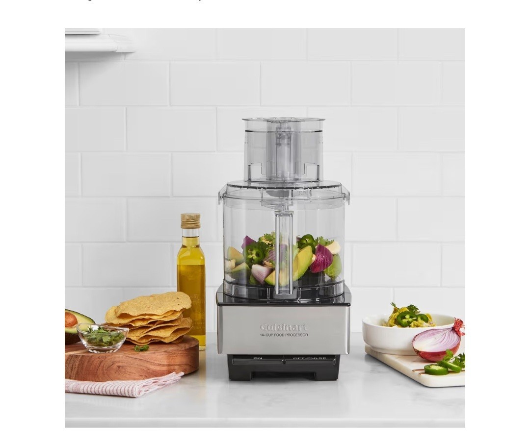 Cuisinart Custom 14-Cup Food Processor Brushed Stainless Steel Blade & Discs