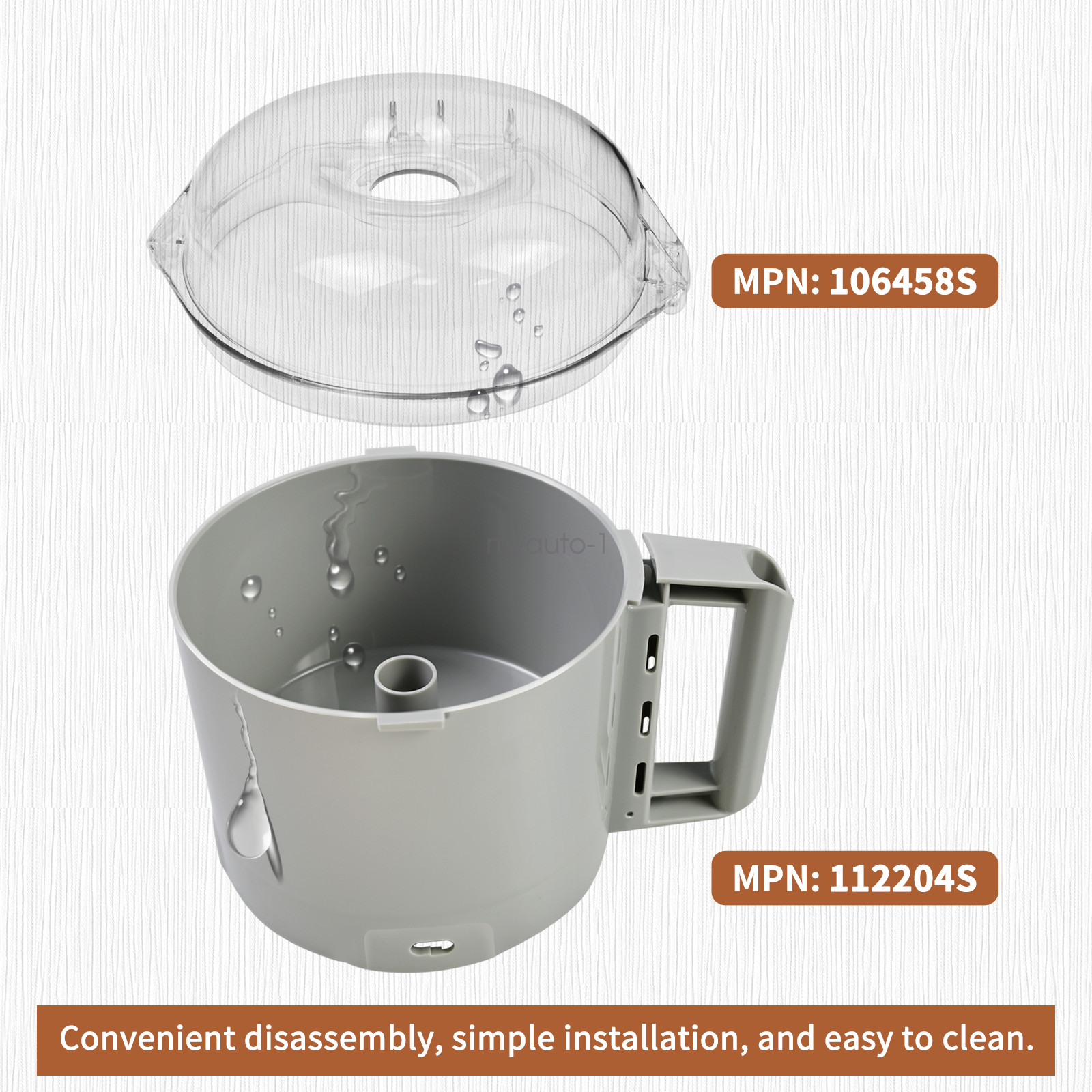 106458S Cutter Bowl Lid and 112204S Cutter Bowl Fits robot coupe R2 3L Gb