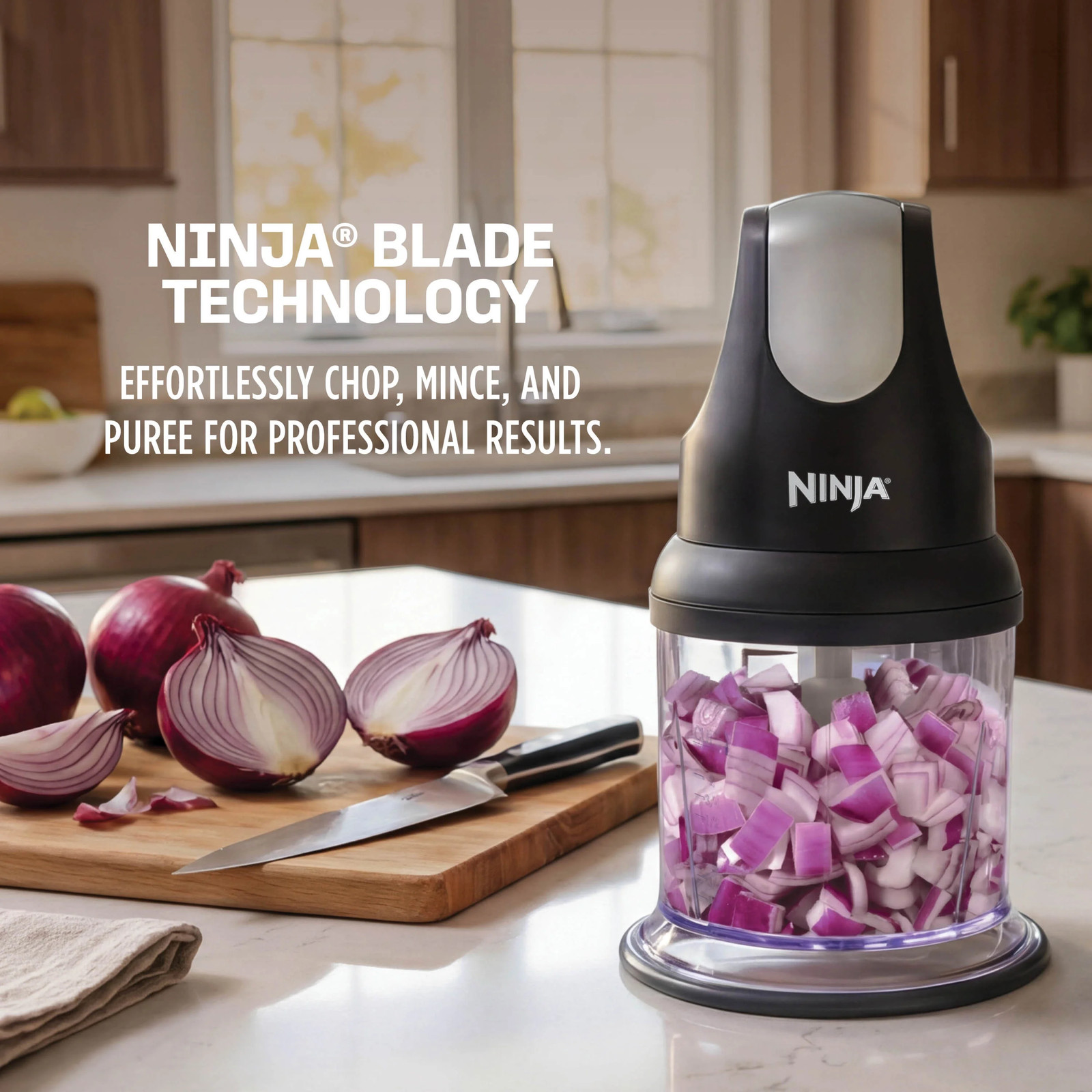 Ninja Express Chop 2-Cup Food Processor, NJ100WM Black