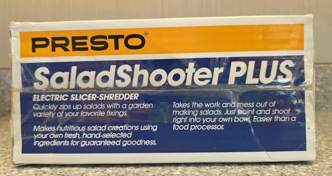 Presto Salad Shooter Plus Funnel Guide Electric Slicer Shredder 02911 1988 Compl