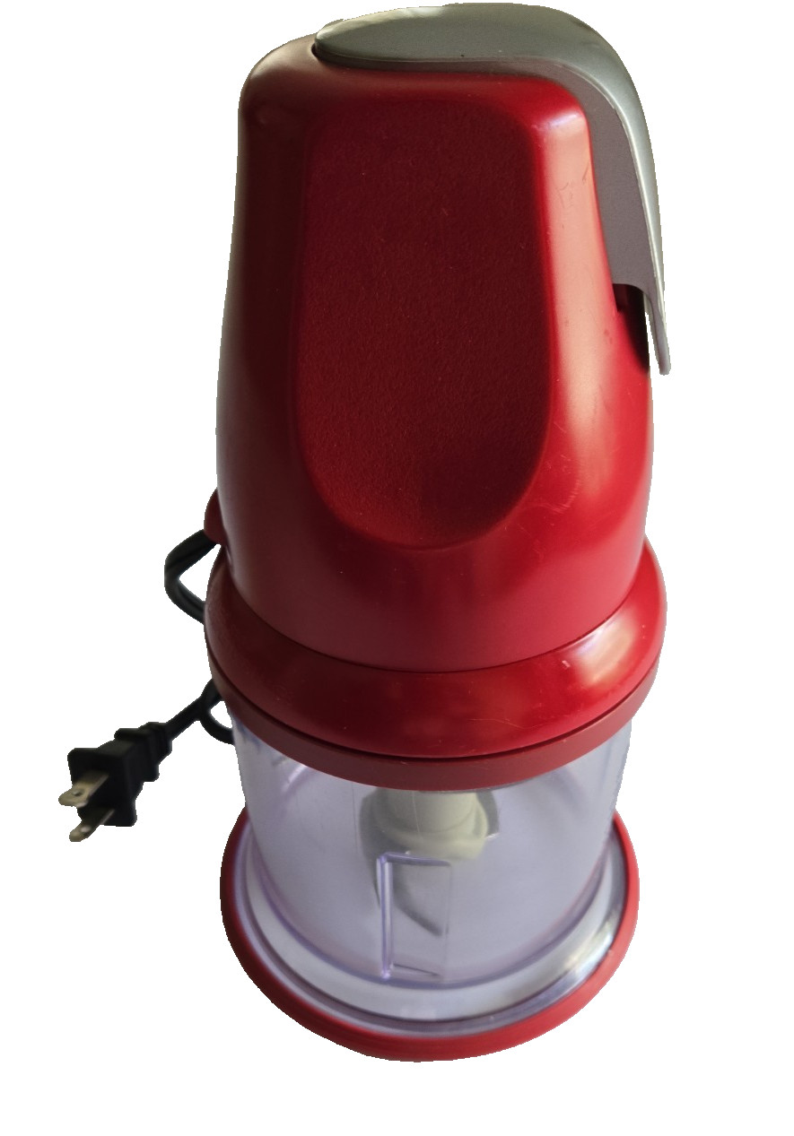 Ninja Food 4 pc Electric Chopper Processor 3181976 Red/Maroon 16 oz Works Well