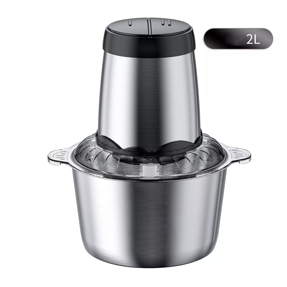 300W Electric Food Vege Chopper Food Processor Kitchen Meat Grinder Mixer 2L US