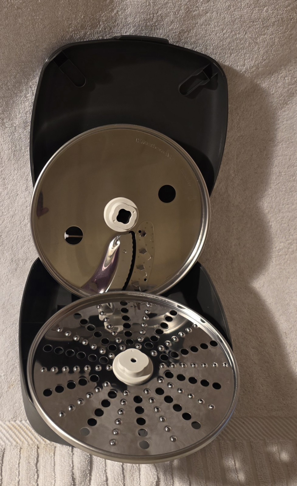 KitchenAid Food Processor Attachment Blades with Gray Hard Plastic Case