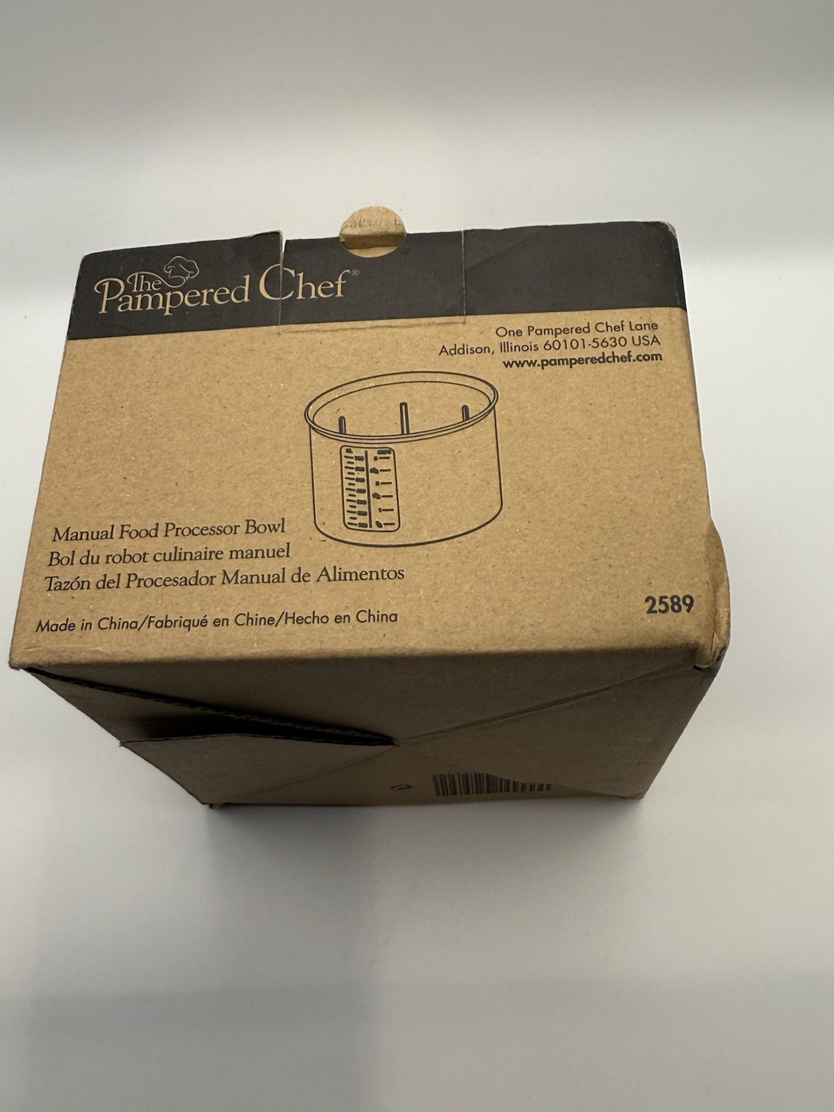 The Pampered Chef Manual Food Processor Bowl #2589 Replacement Clear Bowl W/ Lid