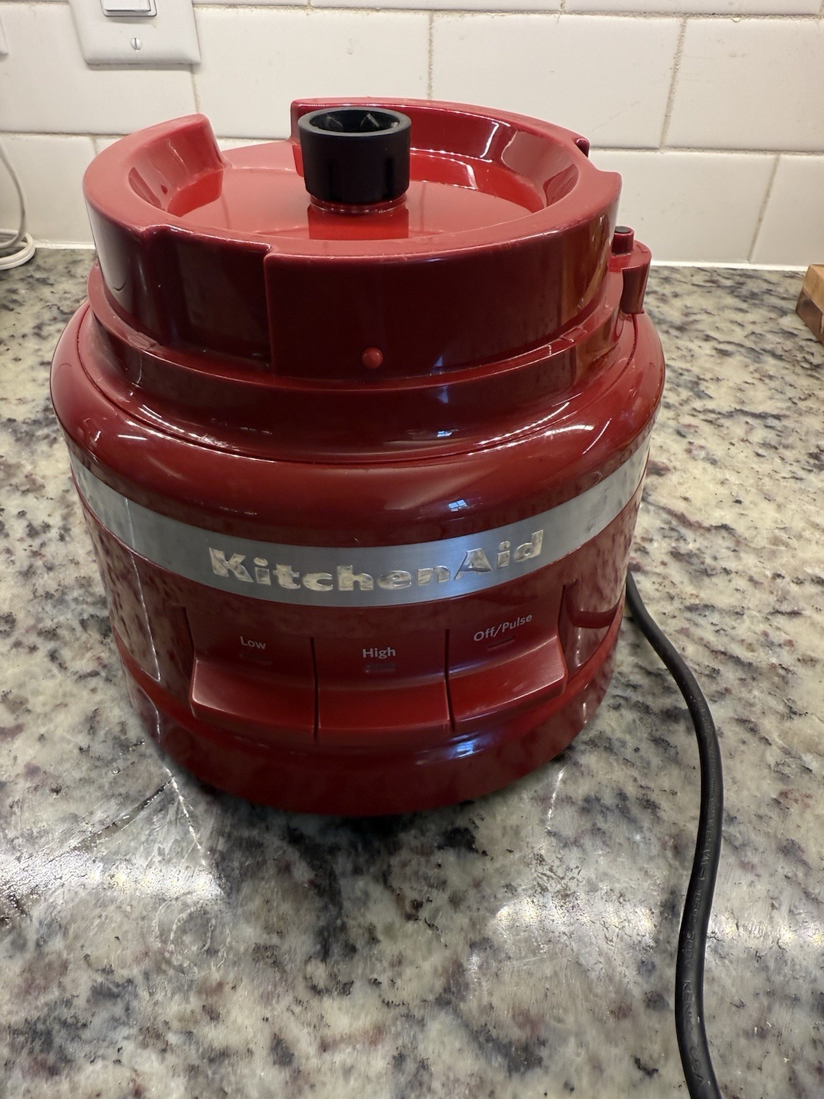KitchenAid Food Processor Red Base Motor Only E105402 Model KFP0718ER Tested