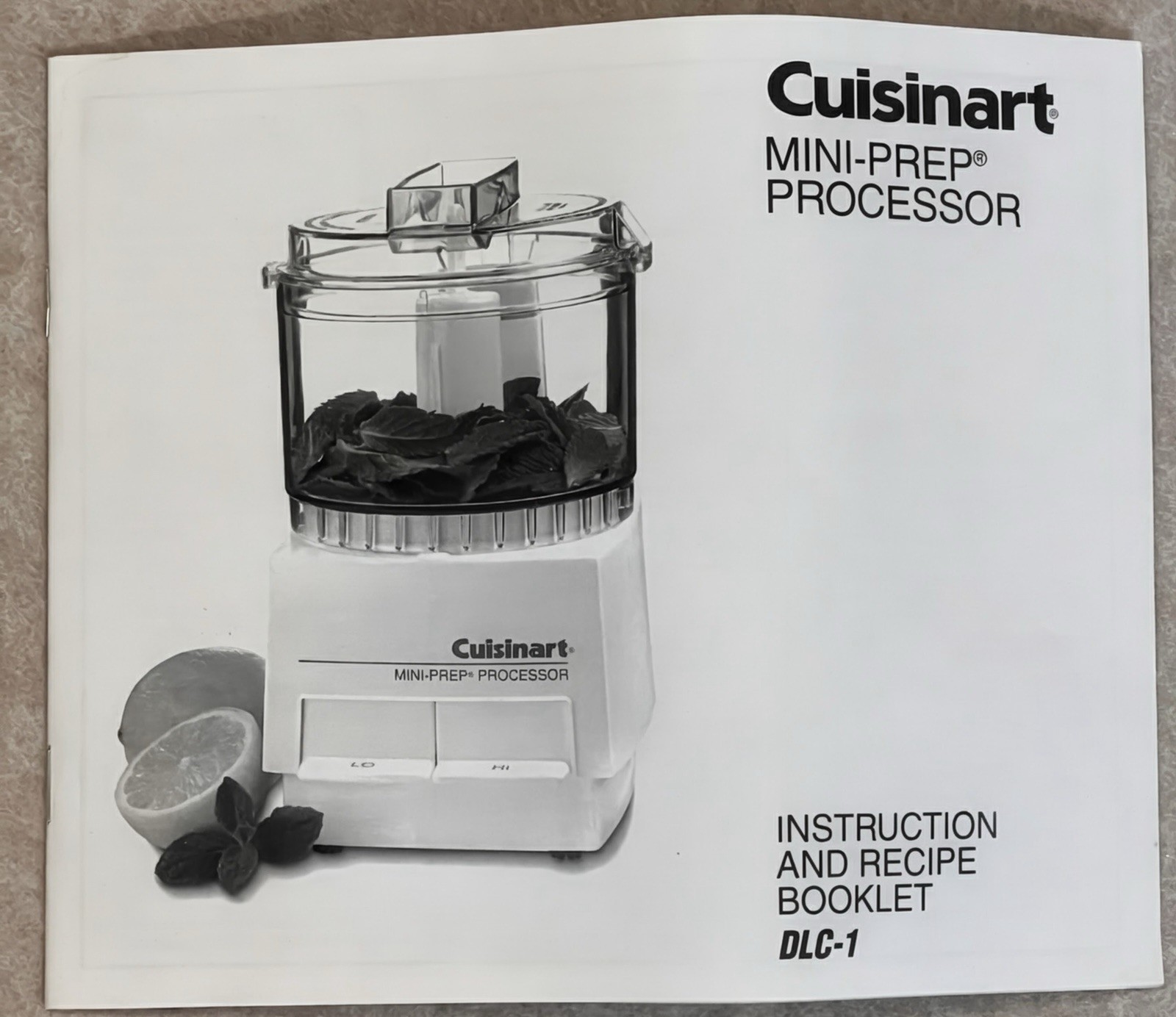 Cuisinart Mini Prep Food Processor DLC-1BCH Classic 2 Speed BLack/Silver Tested