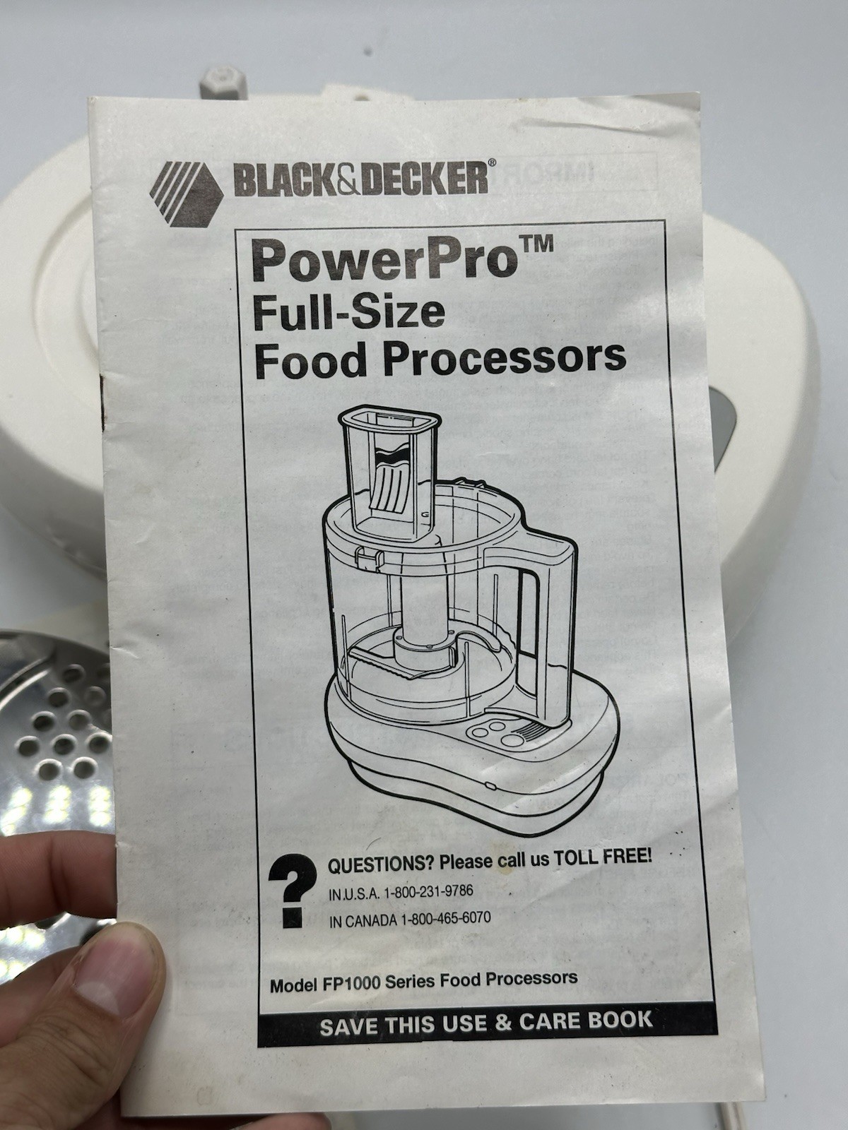 Black & Decker Power Pro FP1000 Full-Size Touch Control Food Processor W/Box!
