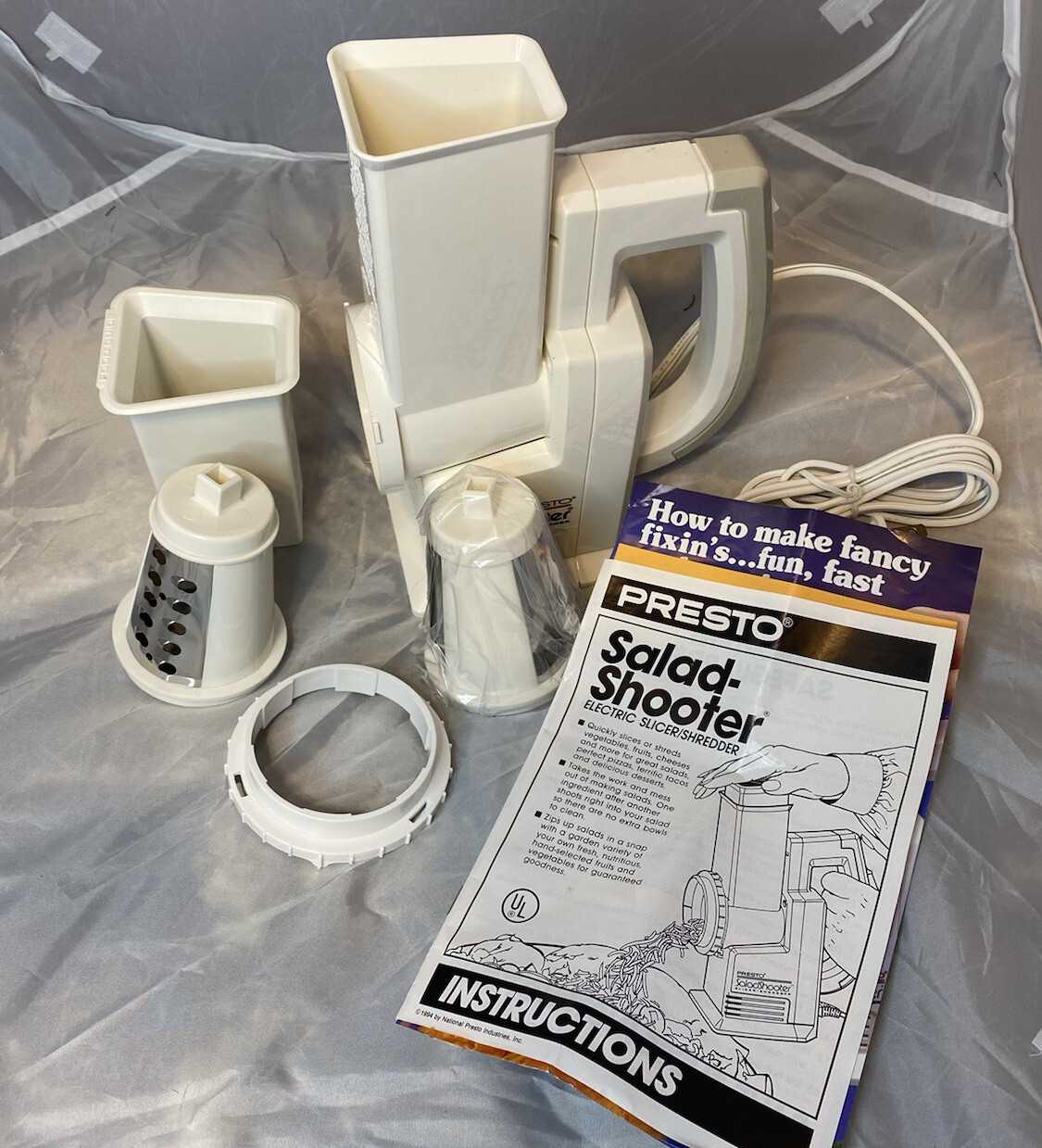 New Other Vintage Presto Salad Shooter Electric Slicer Shredder 02910 21-010