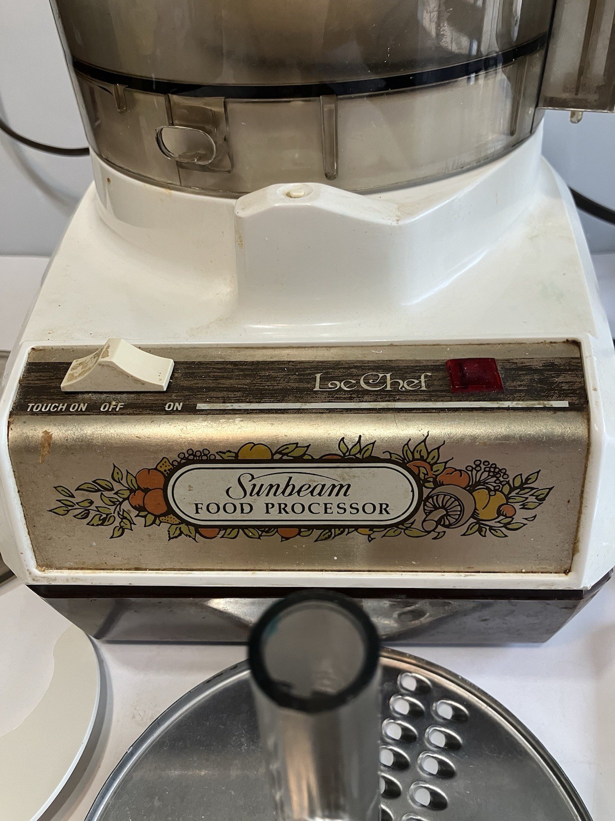 Vintage Sunbeam Le Chef Food Processor Model With Blades Retro READ Description!