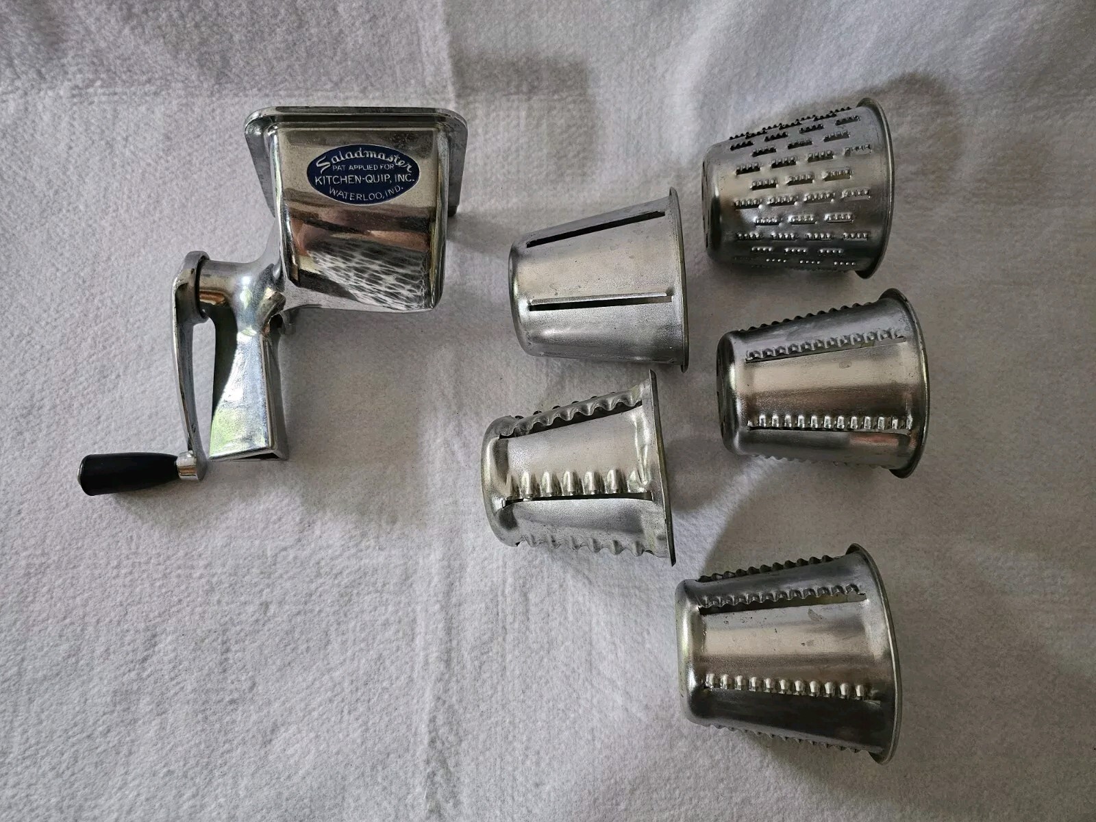 Vintage Saladmaster Kitchen-Quip Food Processor 5 Cones ONLY PICTURED ITEMS