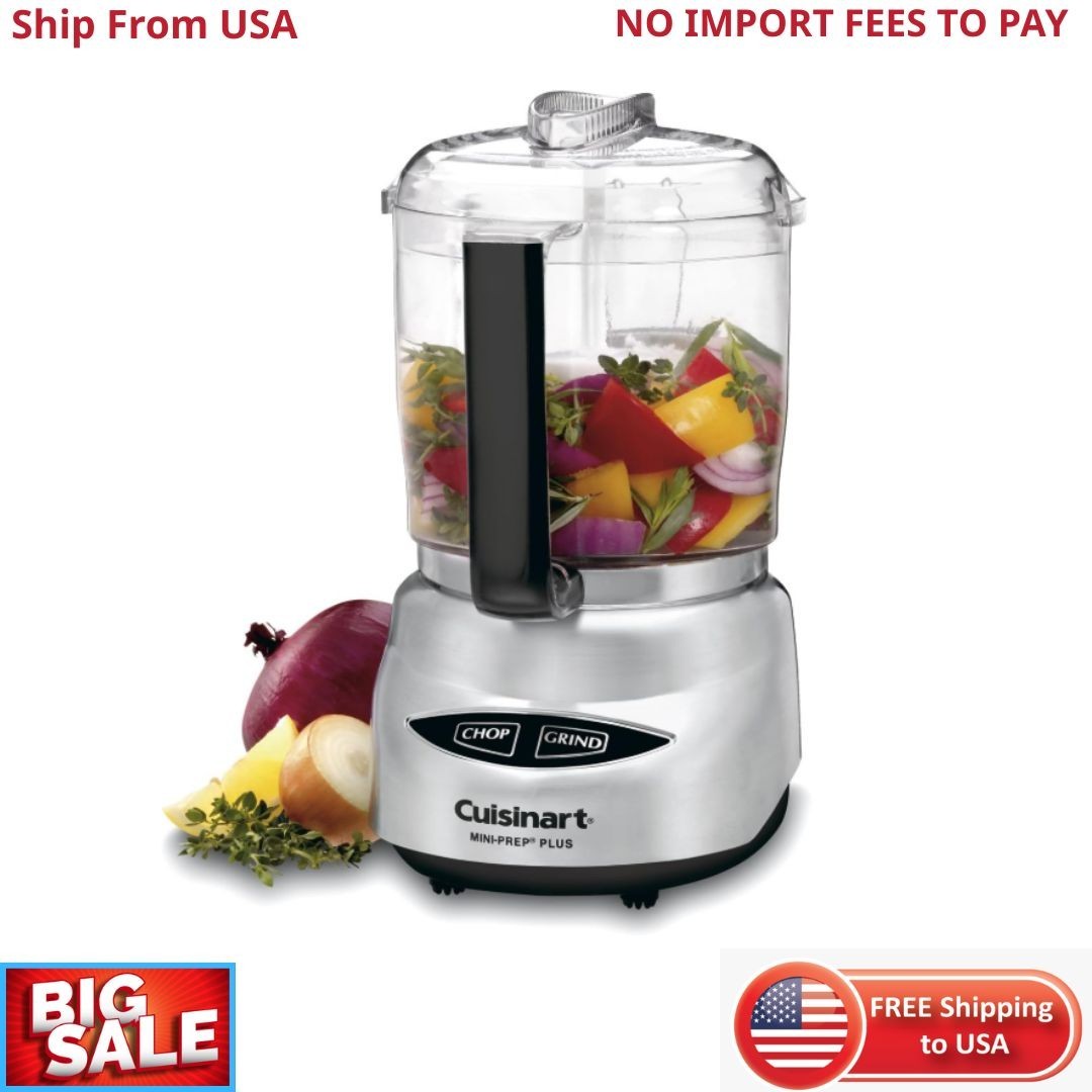 Cuisinart Mini Prep Plus Food Processor, 4 Cup, Brushed Stainless (Shiny) New