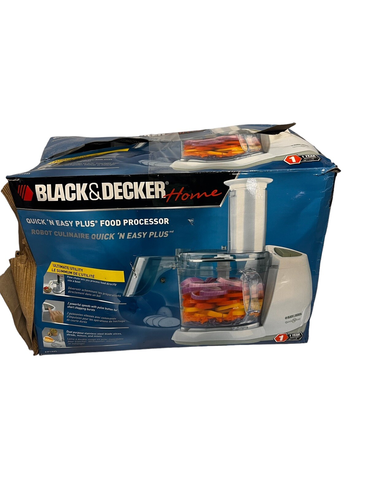 Black & Decker FP1445 Quick ‘N Easy Plus 8-Cup Food Processor ￼OB Never Used