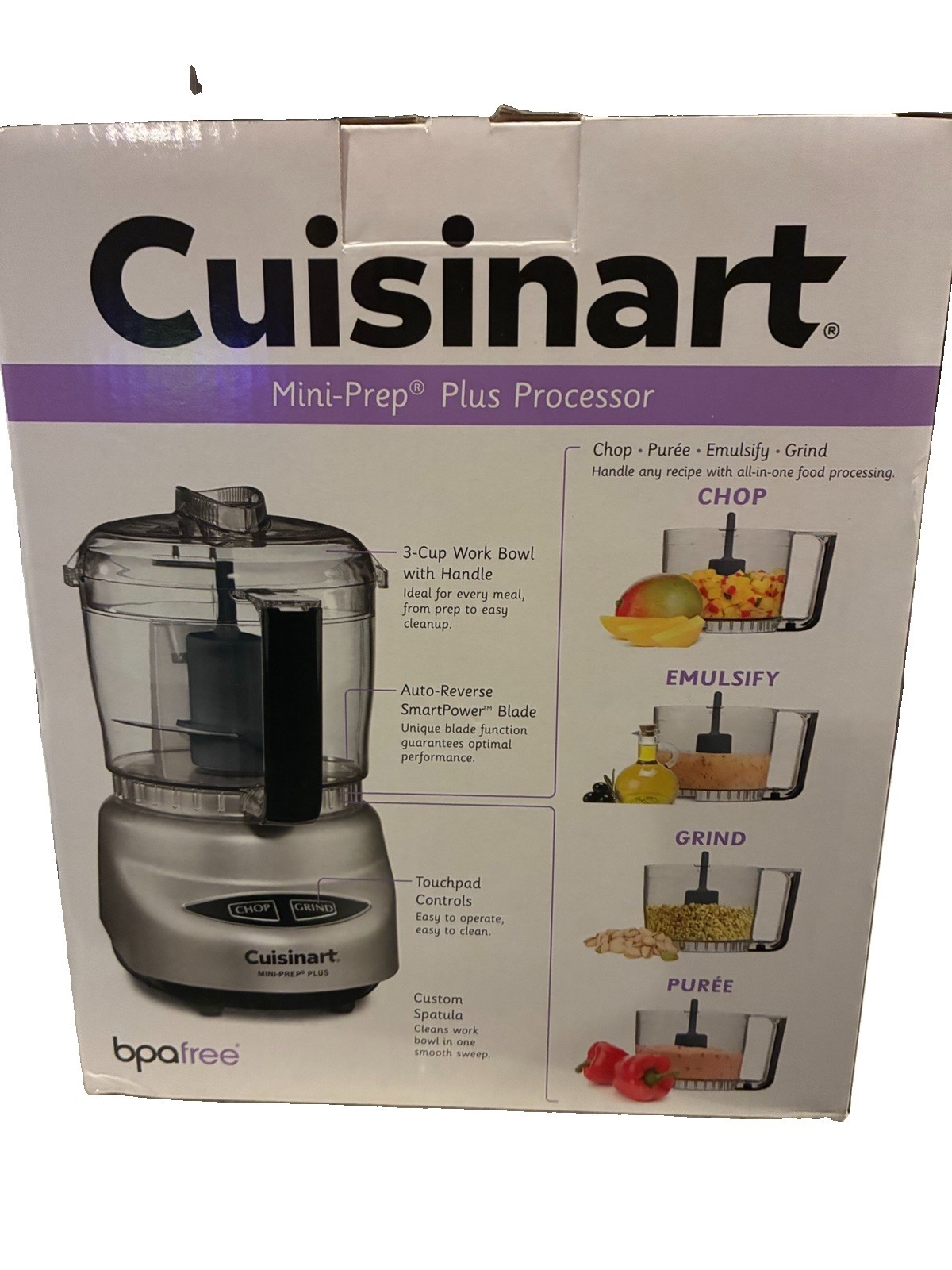 Cuisinart Mini-Prep Plus DLC-2ABC 3-Cup 250W 2-Speed BPA-Free Auto-Reverse