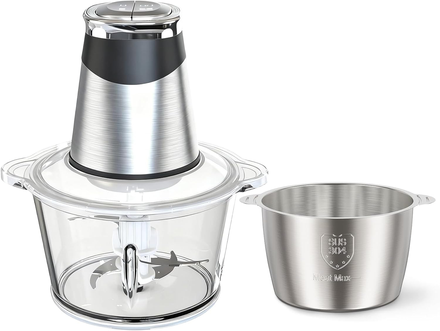 Electric Food Processor, 800W Meat Grinder & Vegetable Chopper – 2 Bowls (3L Sta