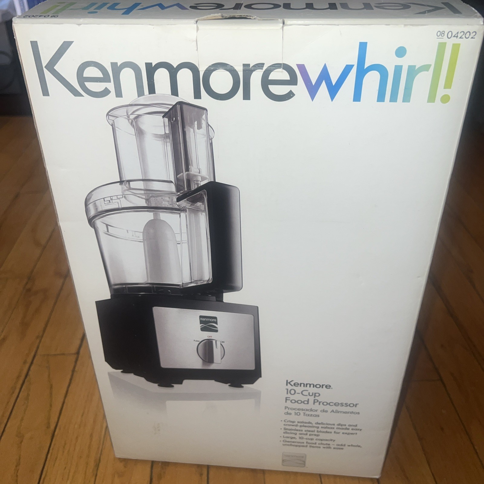 Kenmore Whirl 10 Cup Food Processor Silver New In Box 04202
