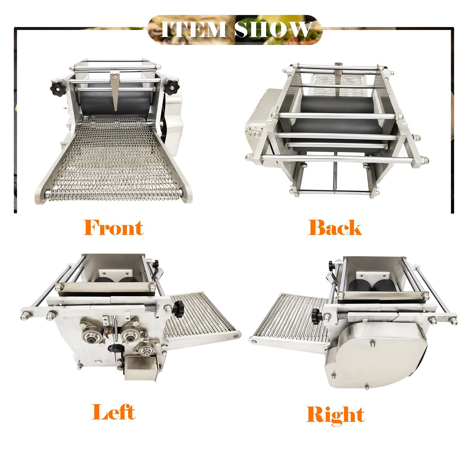 110V Commercial Corn Tortilla Making Machine Chapatti Machine 7.1″ 0.04″-0.24″