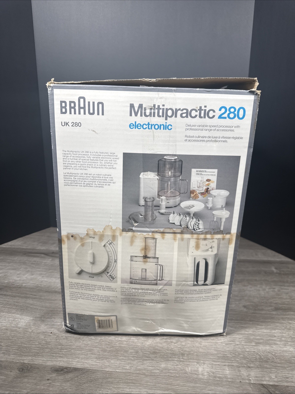 Braun Multipractic Food Processor Type 4262 Germany w/Accessories And Box Tested
