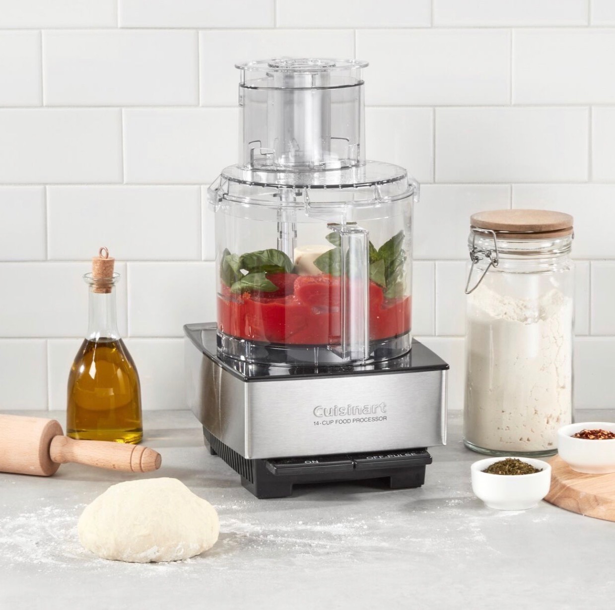 Cuisinart DFP-14BCNY 14-Cup Food Processor, Brushed Stainless Steel – Open Box