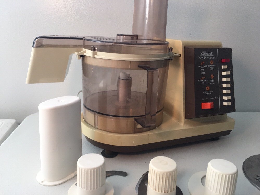 Vintage Working Food Processor Sears 7-Speed Counter Craft 400.82606 Blade Chute