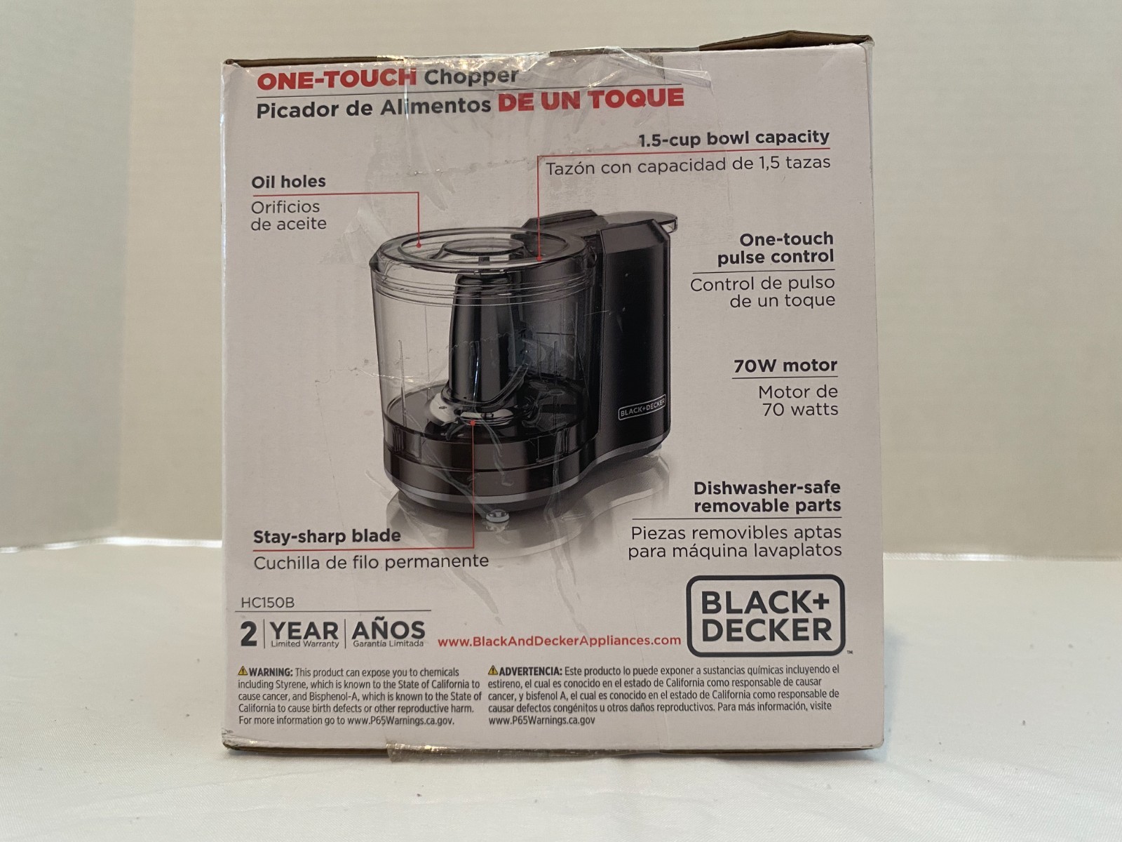 Black+Decker 1.5-Cup Electric Food Chopper with One-Touch Pulse and Sharp Blade