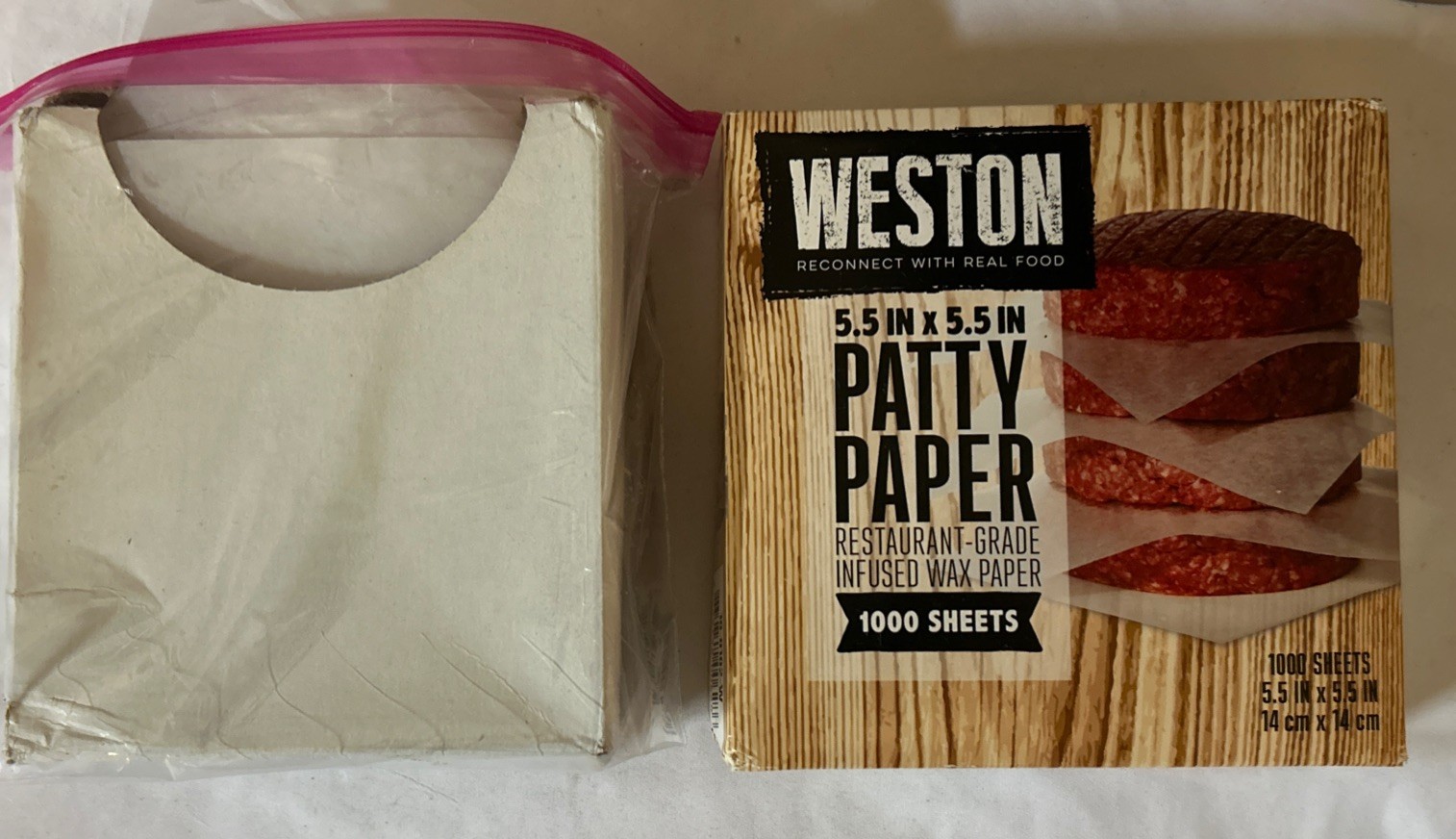 Weston Burger Express with Patty Ejector 07-0310-W Plus 1500 Patty Paper Sheets