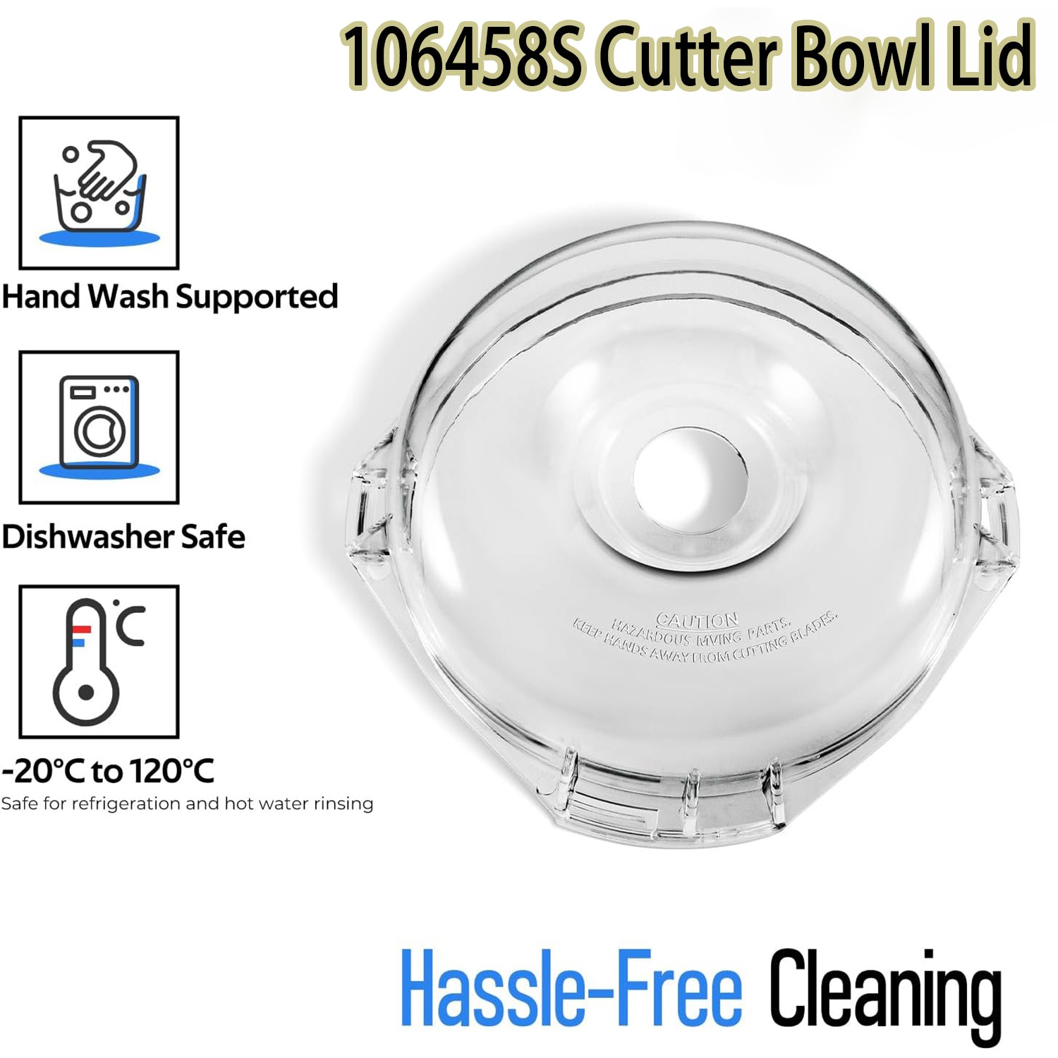 106458S Cutter Bowl Lid Fit for Robot Coupe R100B,R100BCLR,R101B,R2,R2B, R2 Dice