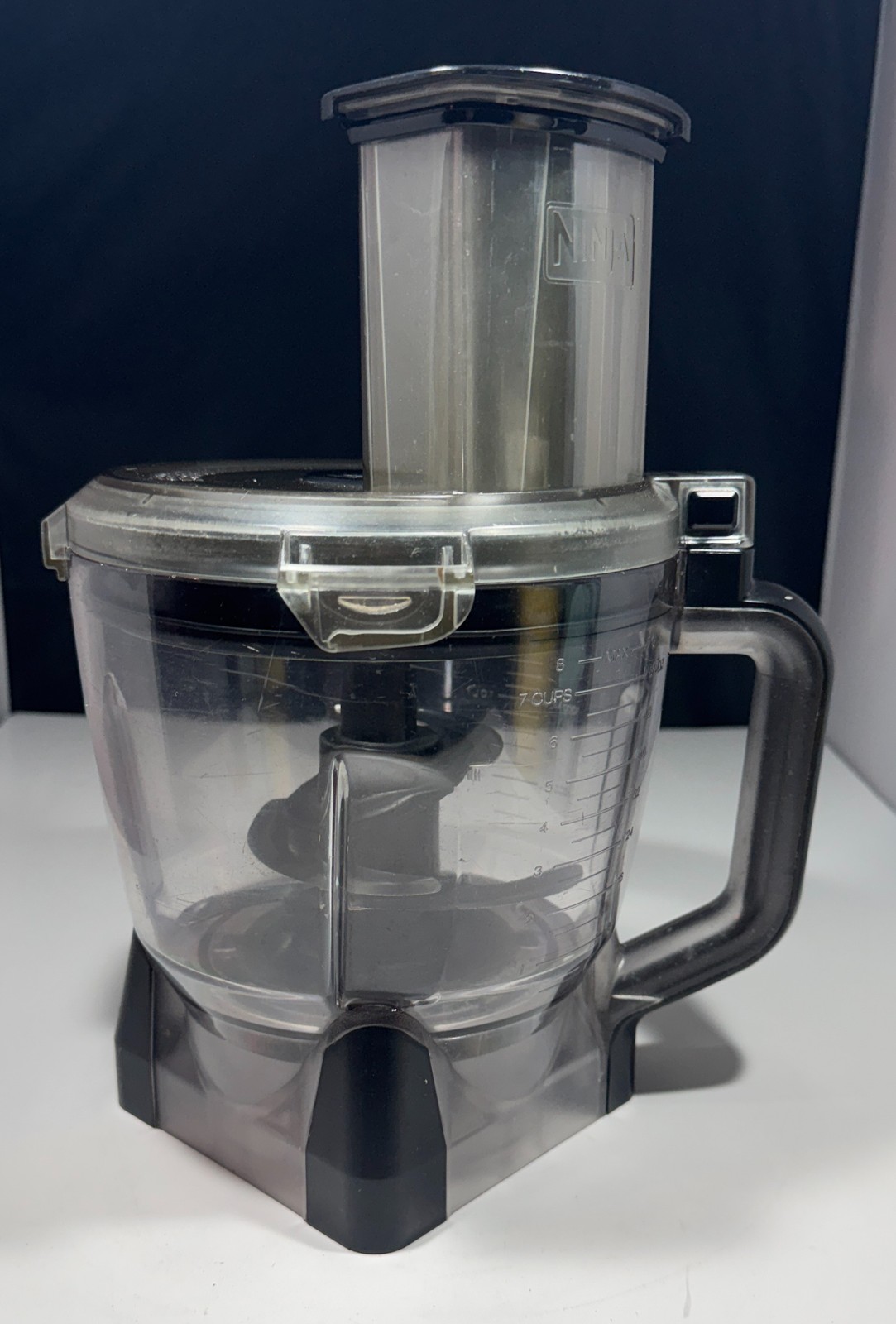 Ninja Food Processor Bowl Lid & Blade Set 56oz 7-Cup Black Clear Chopper Parts