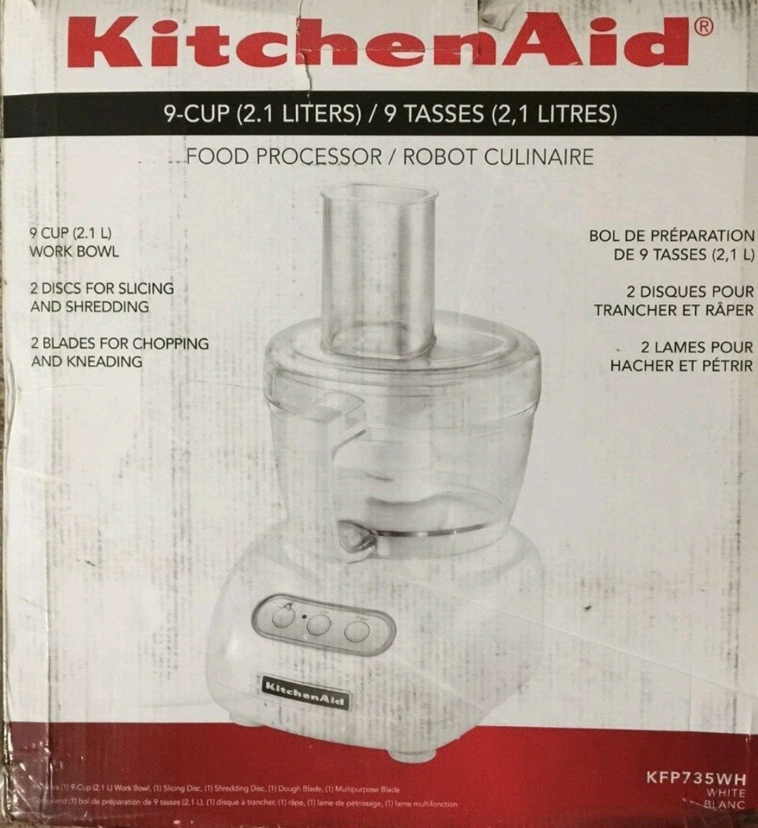 KitchenAid Food Processor KFP715WH2 Kitchen Aid Tested. Clean Nice Compact!
