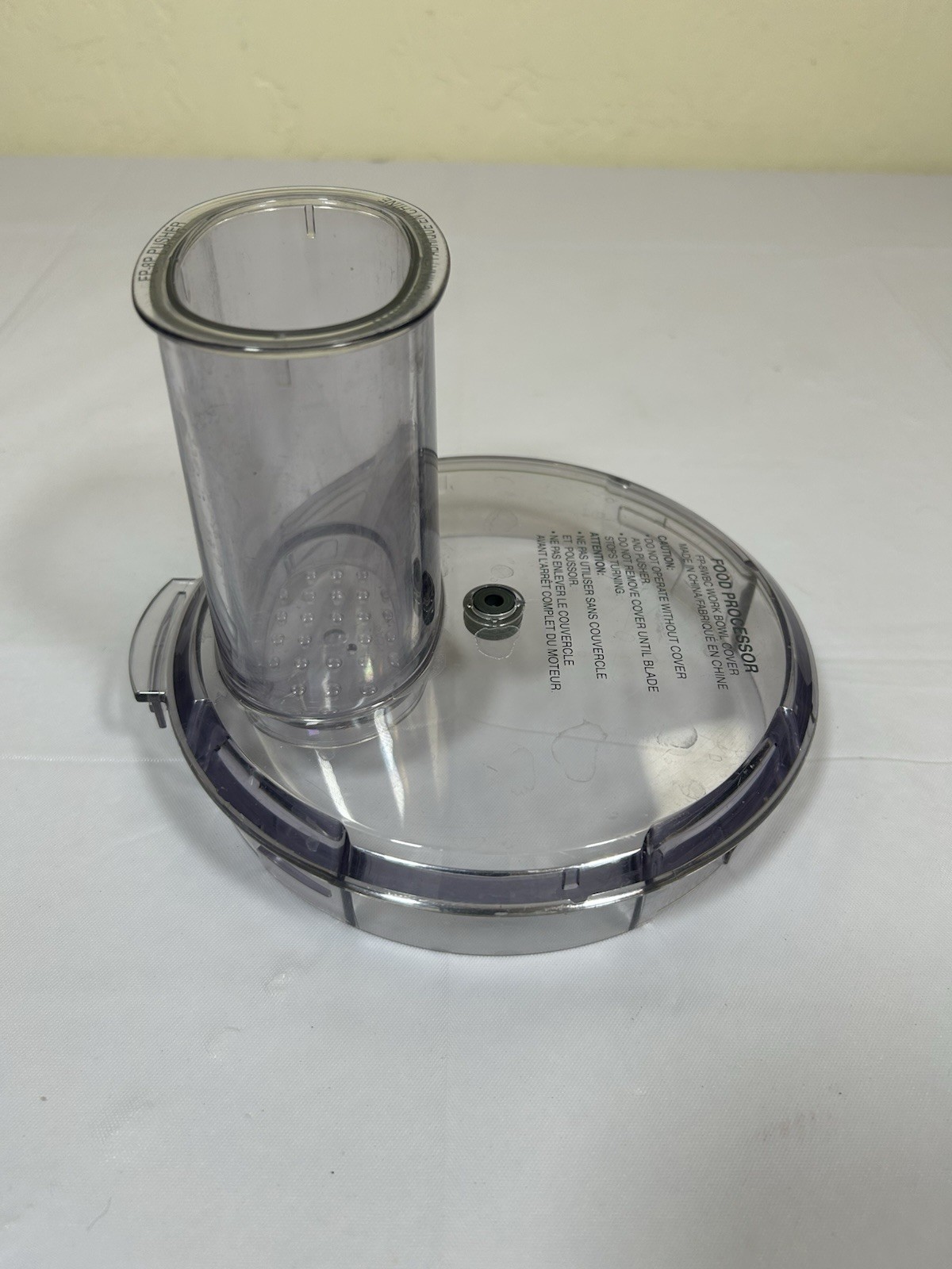 Cuisinart Food Processor Part FP-8WBC Work Bowl Cover Lid & FP-8P Pusher