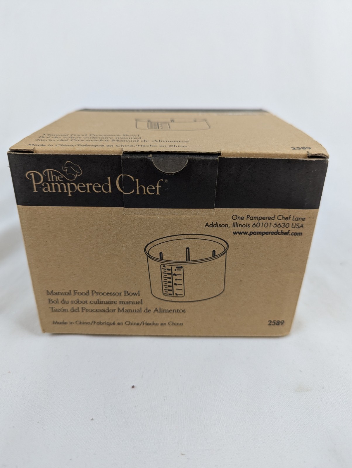 Pampered Chef Food Processor BOWL #2589 REPLACEMENT Measurements Clear