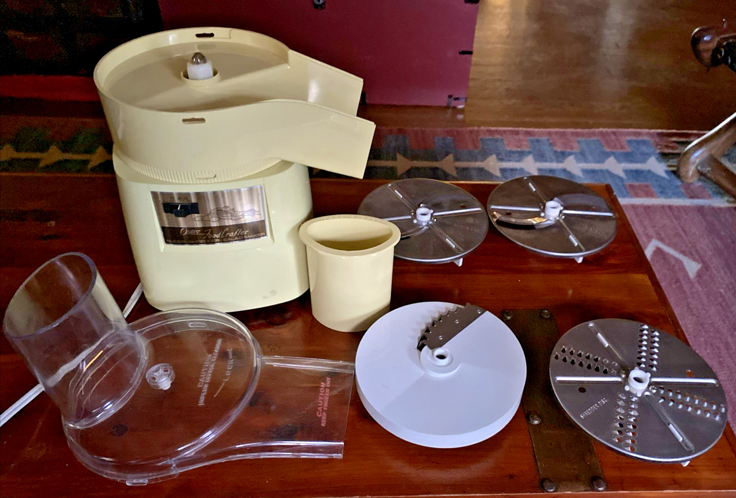VTG Oster Food Crafter Slicer Shredder French Fry Cutter Model 341 Harvest Gold