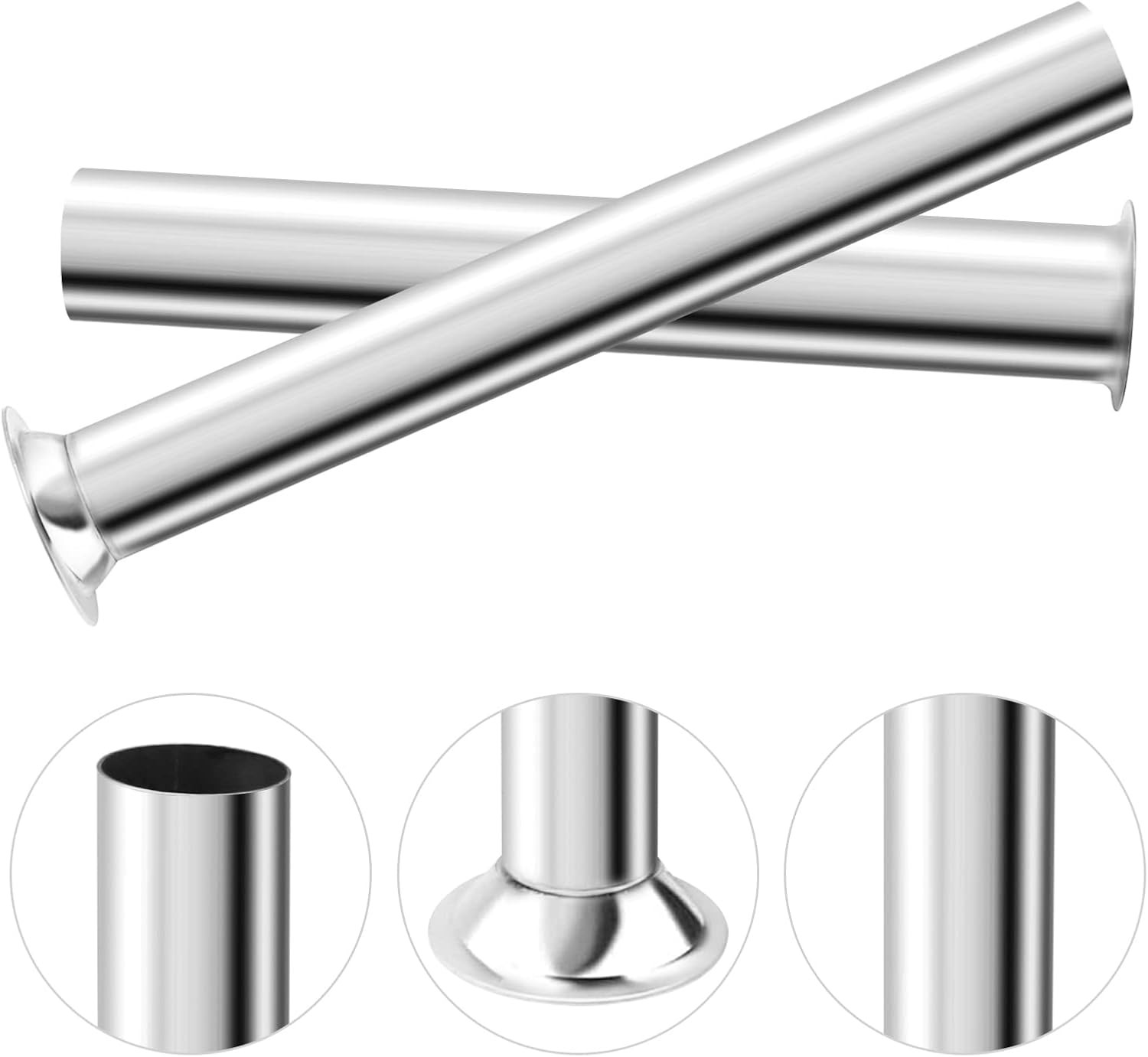 Stainless Steel Sausage Stuffing Tubes, 4 Sizes Meat Grinder Silver