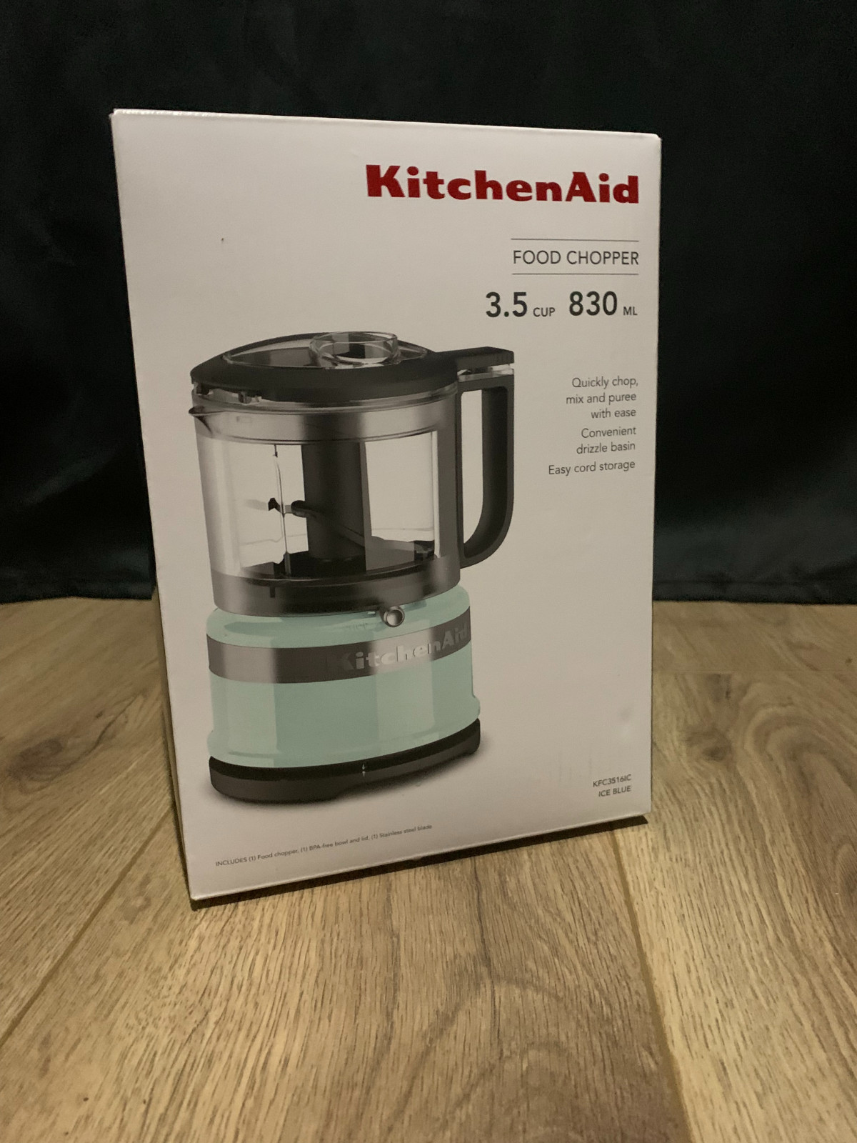 KitchenAid KFC3516IC 3.5 Cup FOOD CHOPPER in color ICE BLUE – NEW