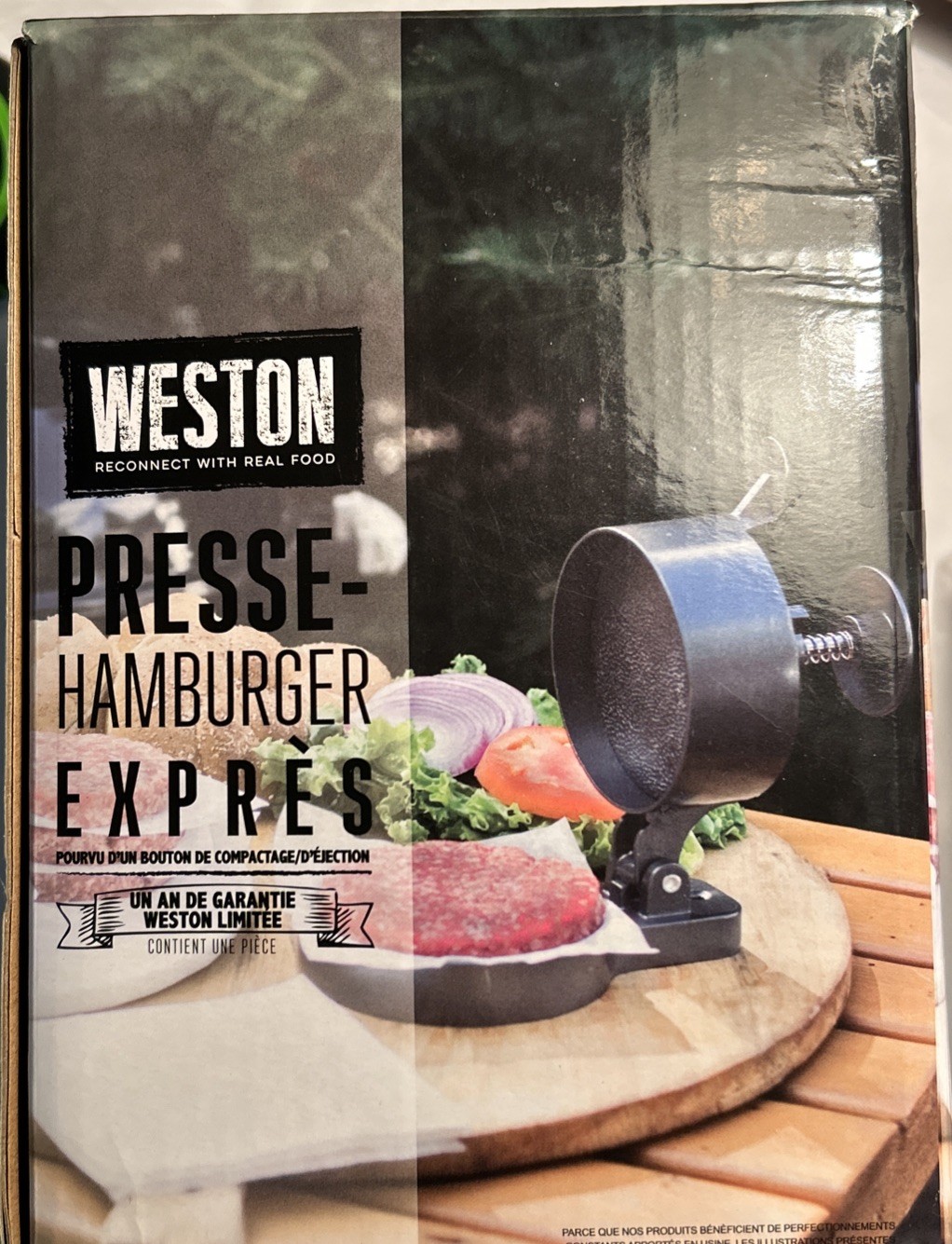 Weston Burger Express with Patty Ejector 07-0310-W Plus 1500 Patty Paper Sheets