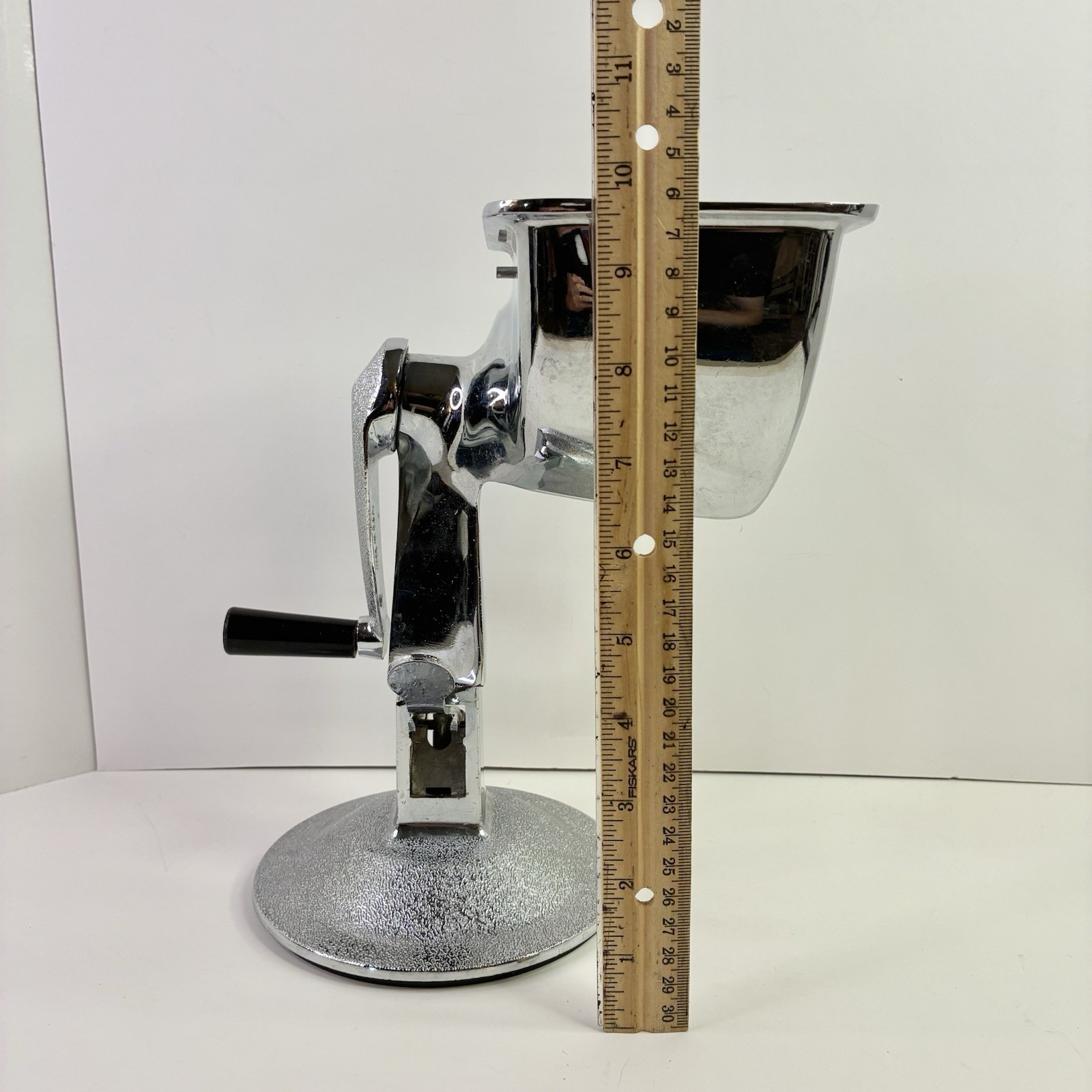 Vintage Manual Food Processor + 5 Blades Unbranded Made In USA Suction Cup *READ