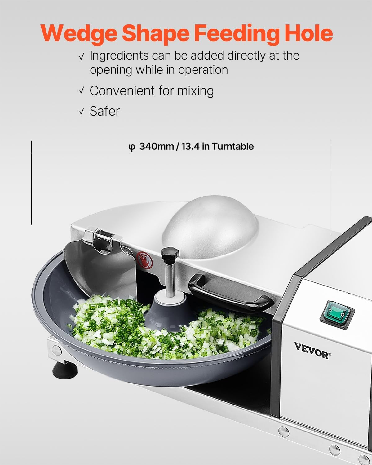 Food Processor & Vegetable Chopper, 3000RPM Food-Grade Stainless Steel Food Proc