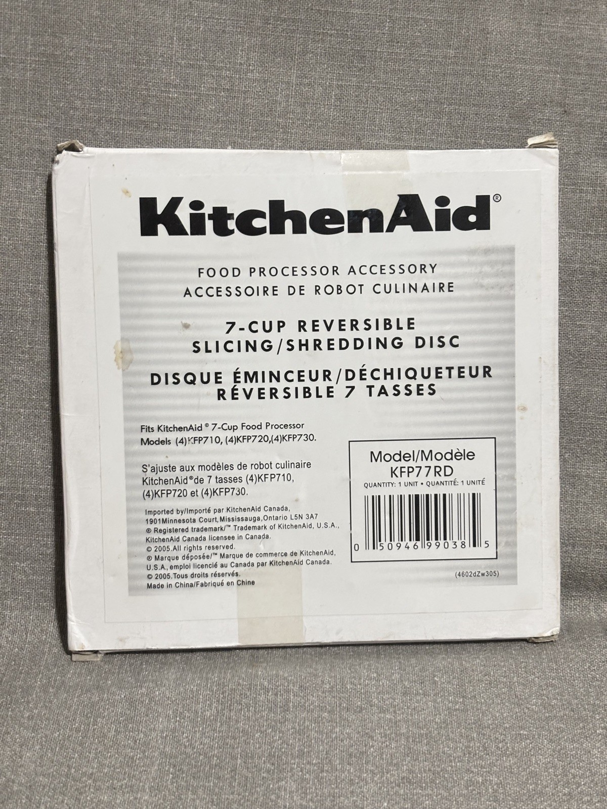 KitchenAid 7-Cup Reversible Slicing Shredding Disc Food Processor KFP77RD