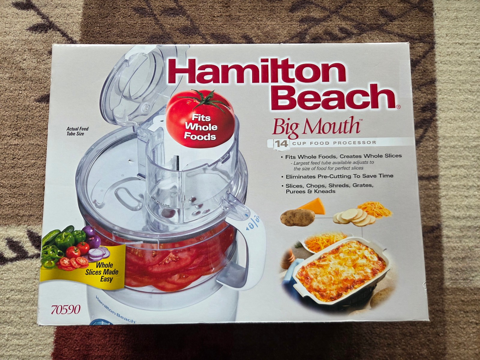 Hamilton Beach 70570 Big Mouth 14 Cup 500W Food Processor Brand New Open Box!
