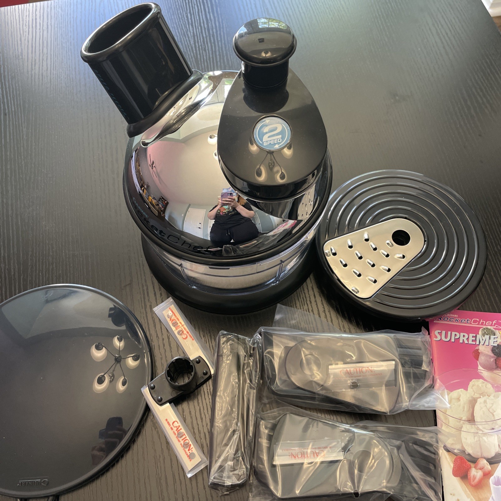 NEW VINTAGE CULINARE ROCKET CHEF 2 SPD MANUAL FOOD PROCESSOR + ICECREAM SET