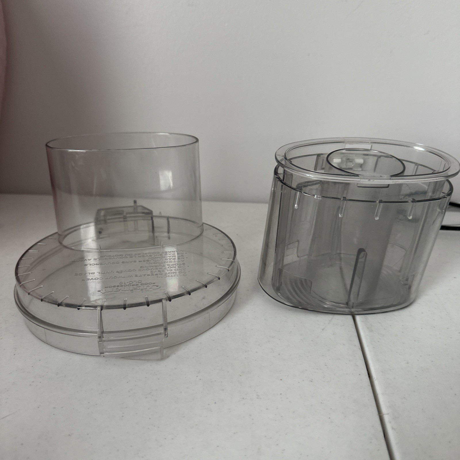 Cuisinart DLC-10 Food Processor Lid Chute Part DLC-117BGTX DLC-118BGTX No Pusher