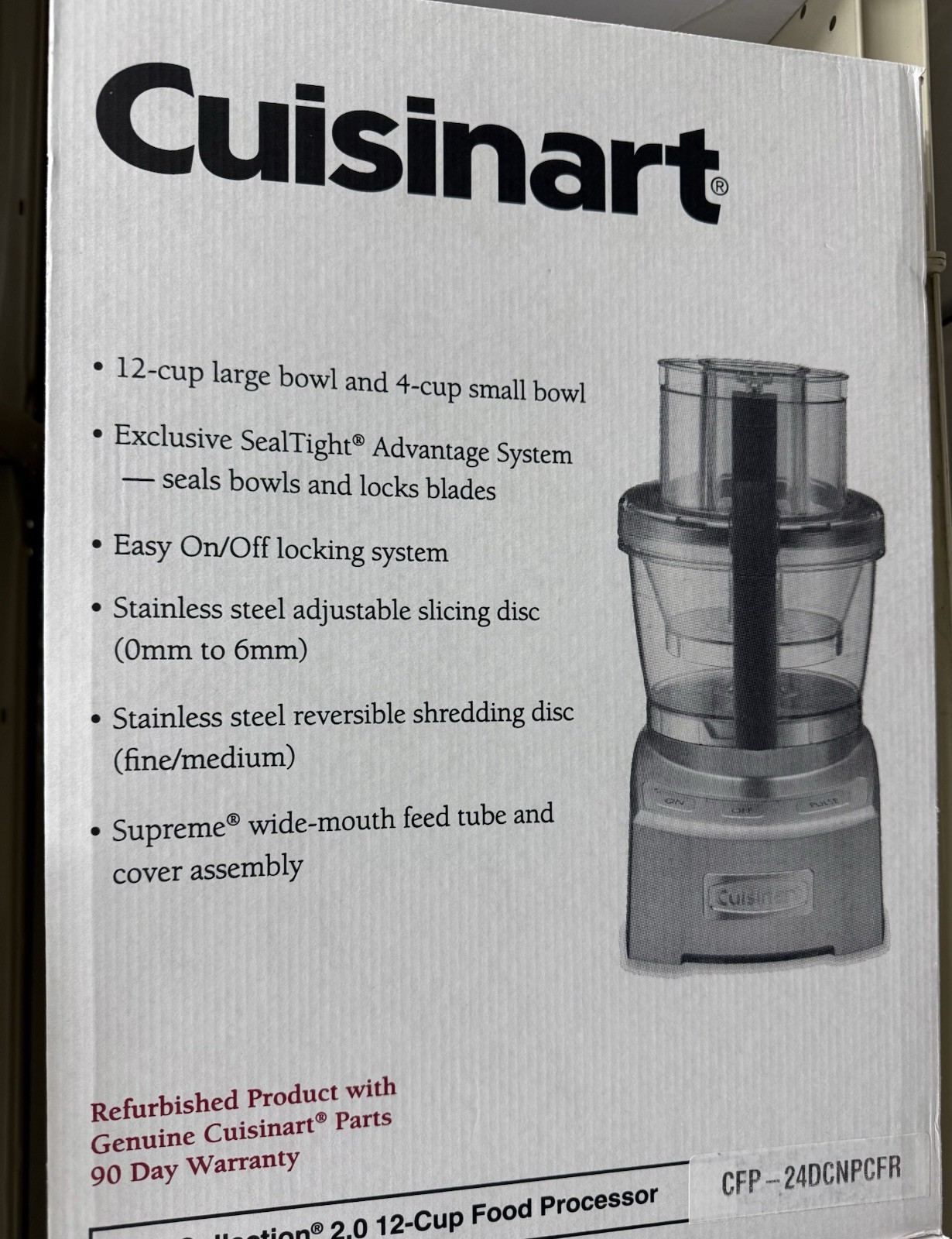 Cuisinart Elite Collection 2.0 12-Cup Food Processor CFP-24DCNPCFR Refurb